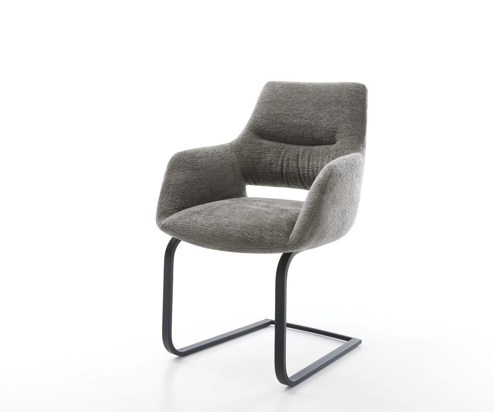 Freischwinger Yago-Flex mit Armlehnen Bouclé Soft Schlamm Freischwinger fla günstig online kaufen