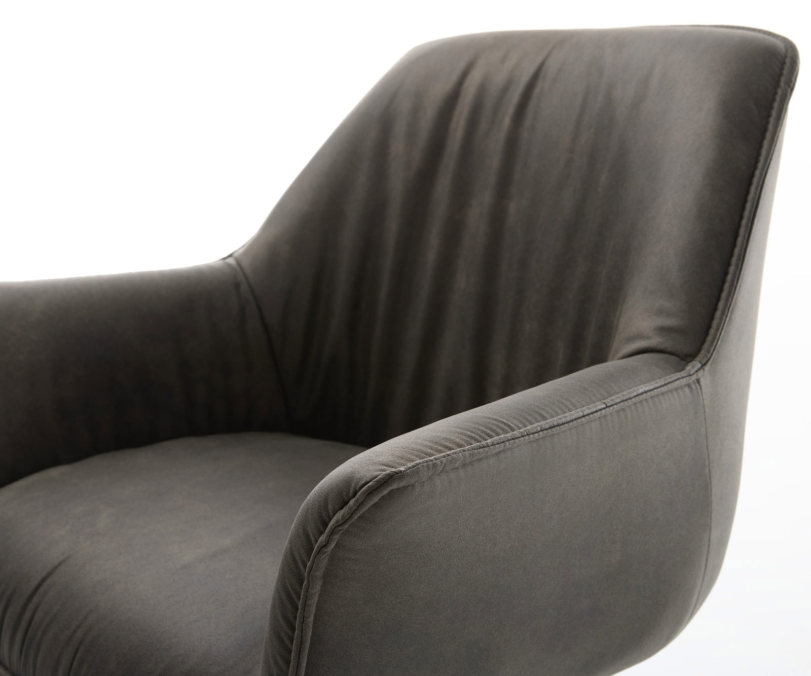 Esszimmerstuhl Keila-Flex mit Armlehnen Mikrofaser Anthrazit Vintage Kufengestell Schwarz 4 Esszimmerstuhl Keila-Flex mit Armlehnen Mikrofaser Anthrazit Vintage Kufengestell Schwarz 4