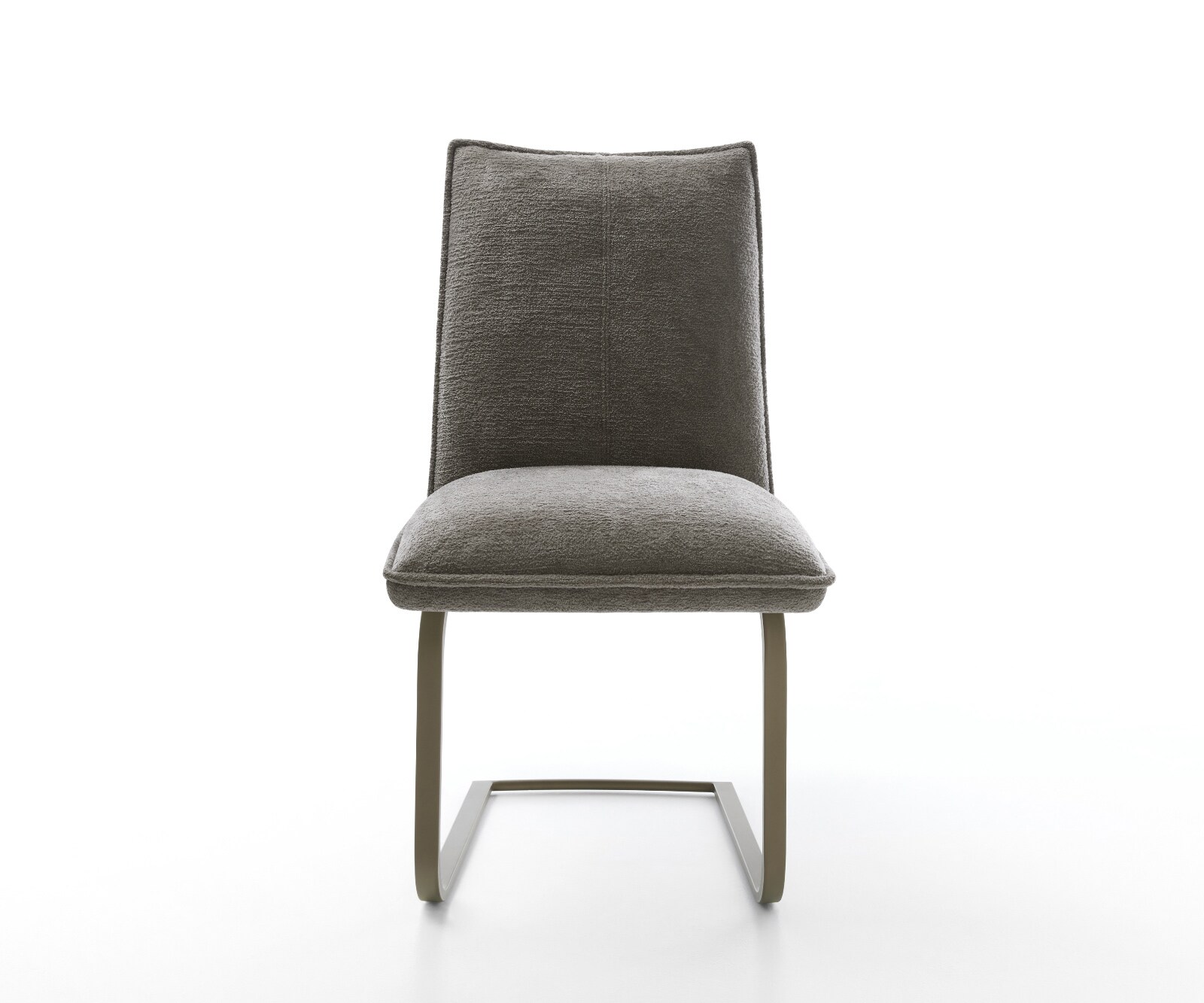 Freischwinger Lelio-Flex Bouclé Soft Schlamm Freischwinger flach Effektfinish Titan Taschenfederkern 2