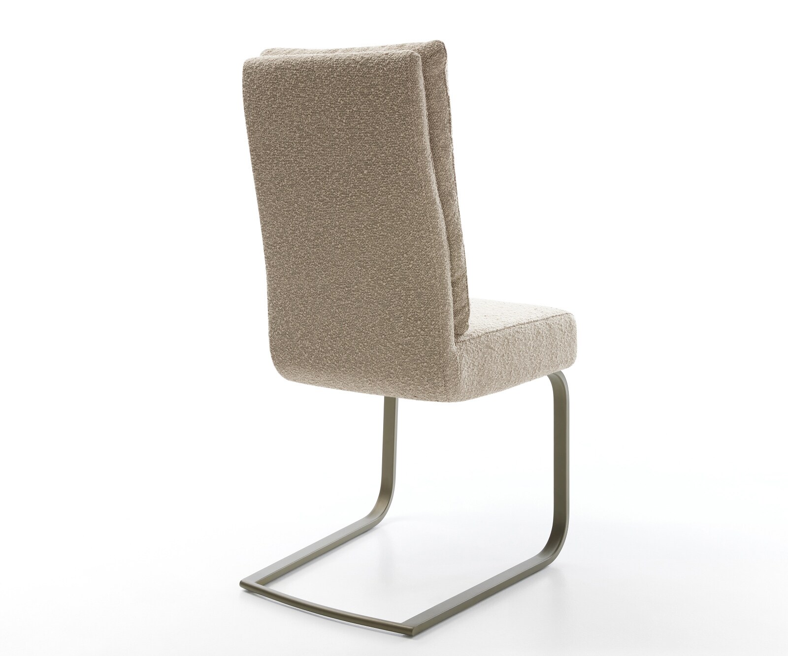 Freischwinger Pela-Flex Bouclé Schlamm Freischwinger flach Effektfinish Titan Taschenfederkern 4