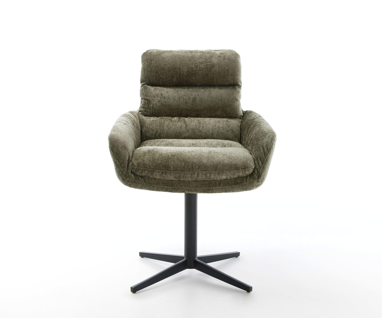 Drehstuhl Abelia-Flex mit Armlehnen Chenille Olive Fußkreuz Schwarz 360° drehbar 1 Drehstuhl Abelia-Flex mit Armlehnen Chenille Olive Fußkreuz Schwarz 360° drehbar 1