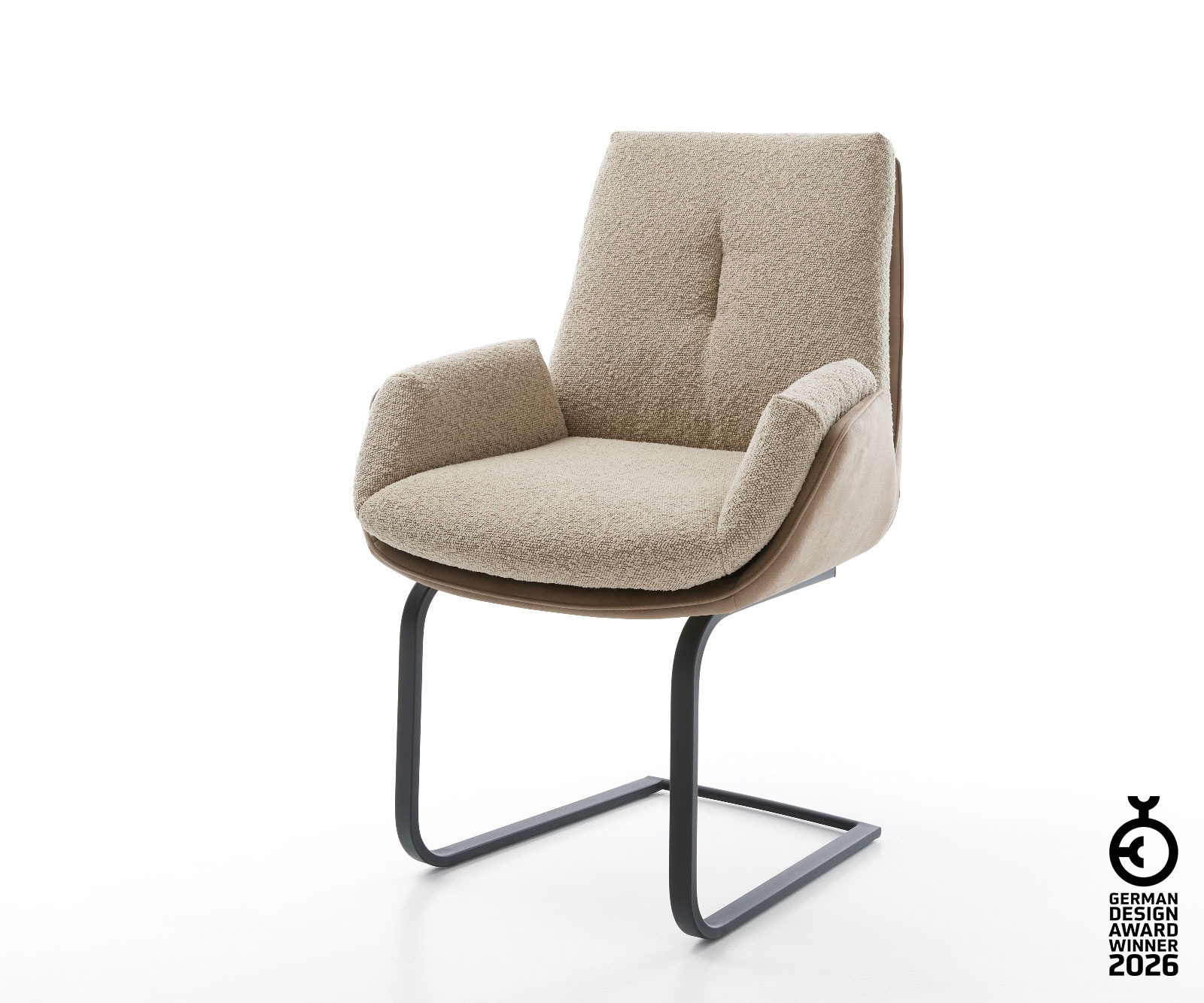 Freischwinger Clea-Flex Materialmix Schlamm Freischwinger flach Schwarz 5