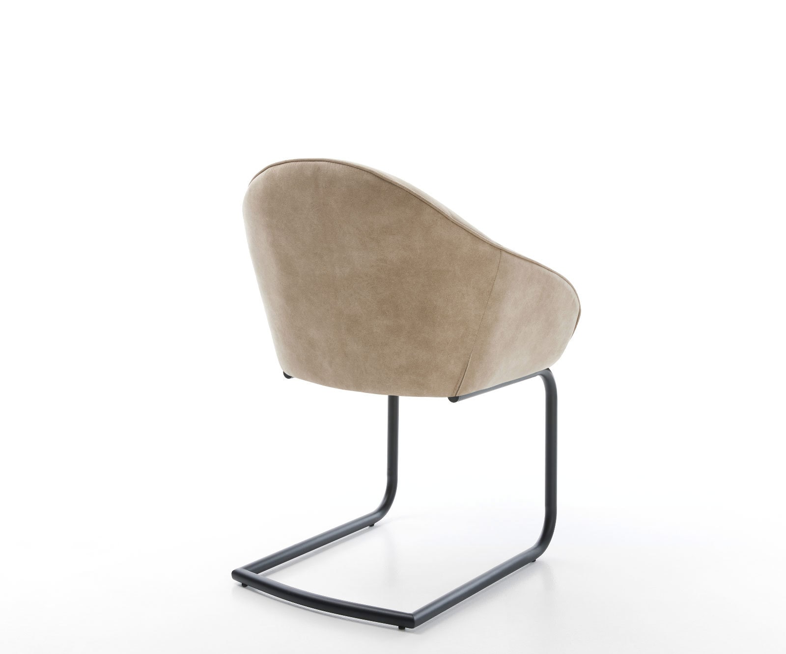 Freischwinger Gaio-Flex Mikrofaser Beige Vintage Freischwinger rund Schwarz 4 Freischwinger Gaio-Flex Mikrofaser Beige Vintage Freischwinger rund Schwarz 4