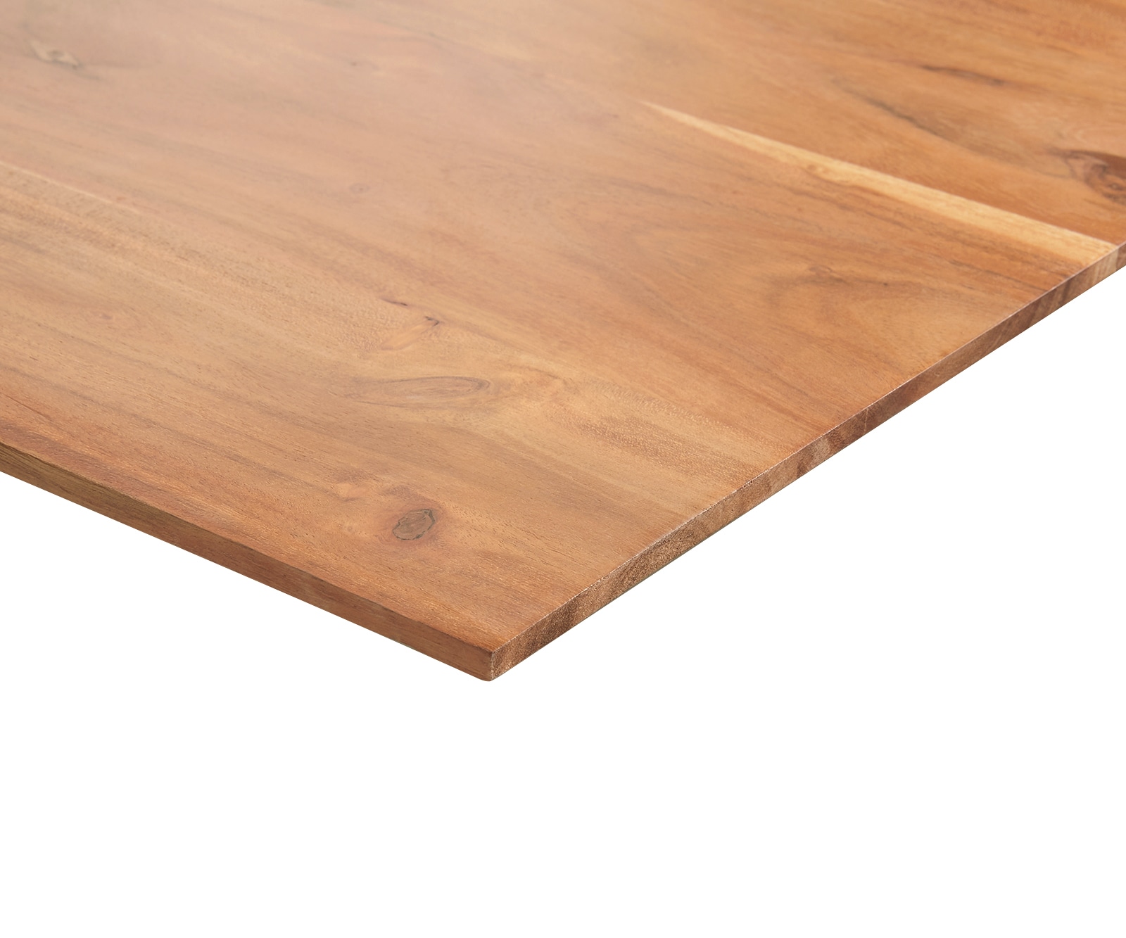 Esstisch Edge 140x90 Akazie Natur Kufengestell Schwarz Schweizer Kante 5