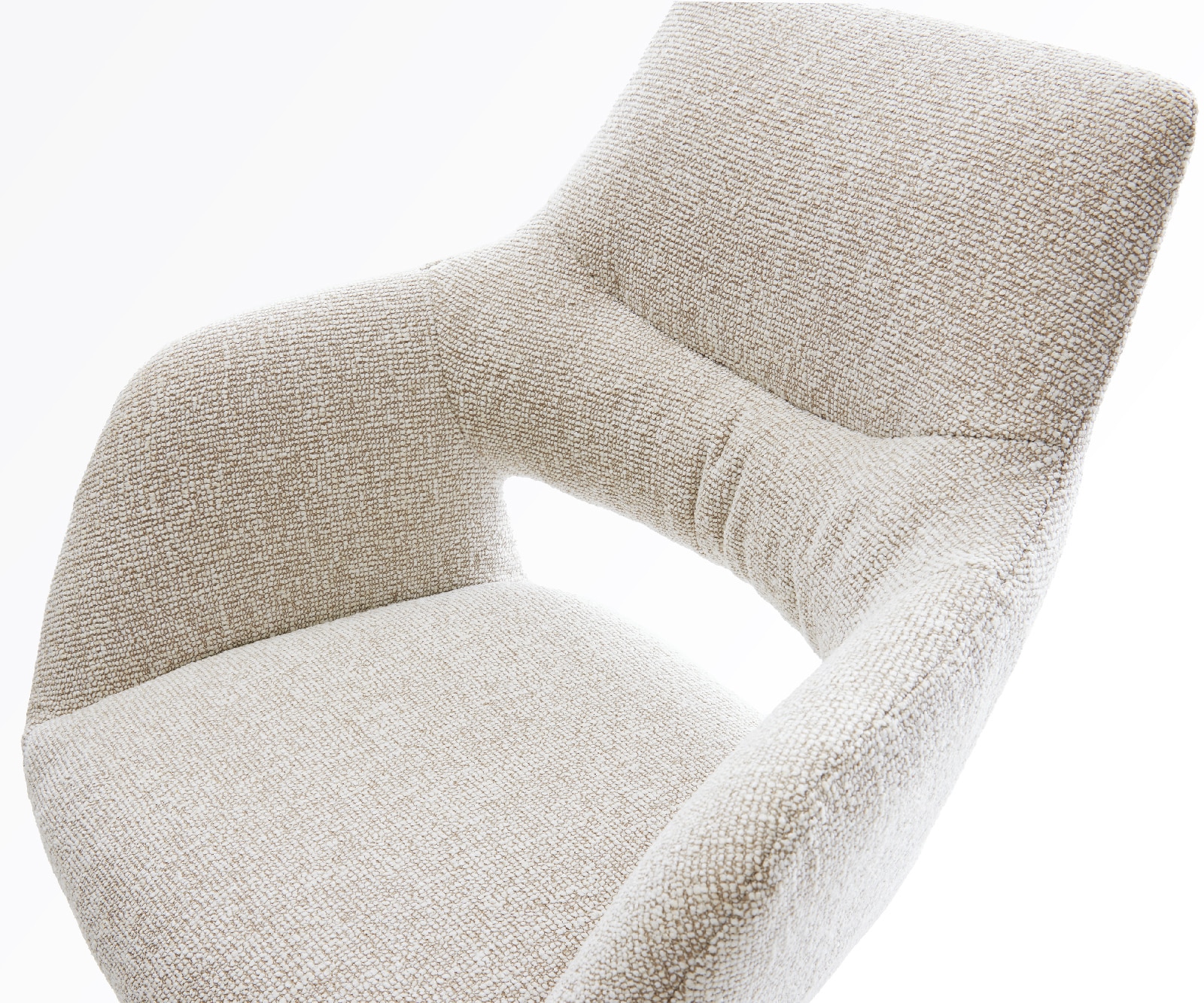 Barstuhl Yago-Flex Webstoff Soft Beige Kufengestell Metall Schwarz Taschenfederkern 4