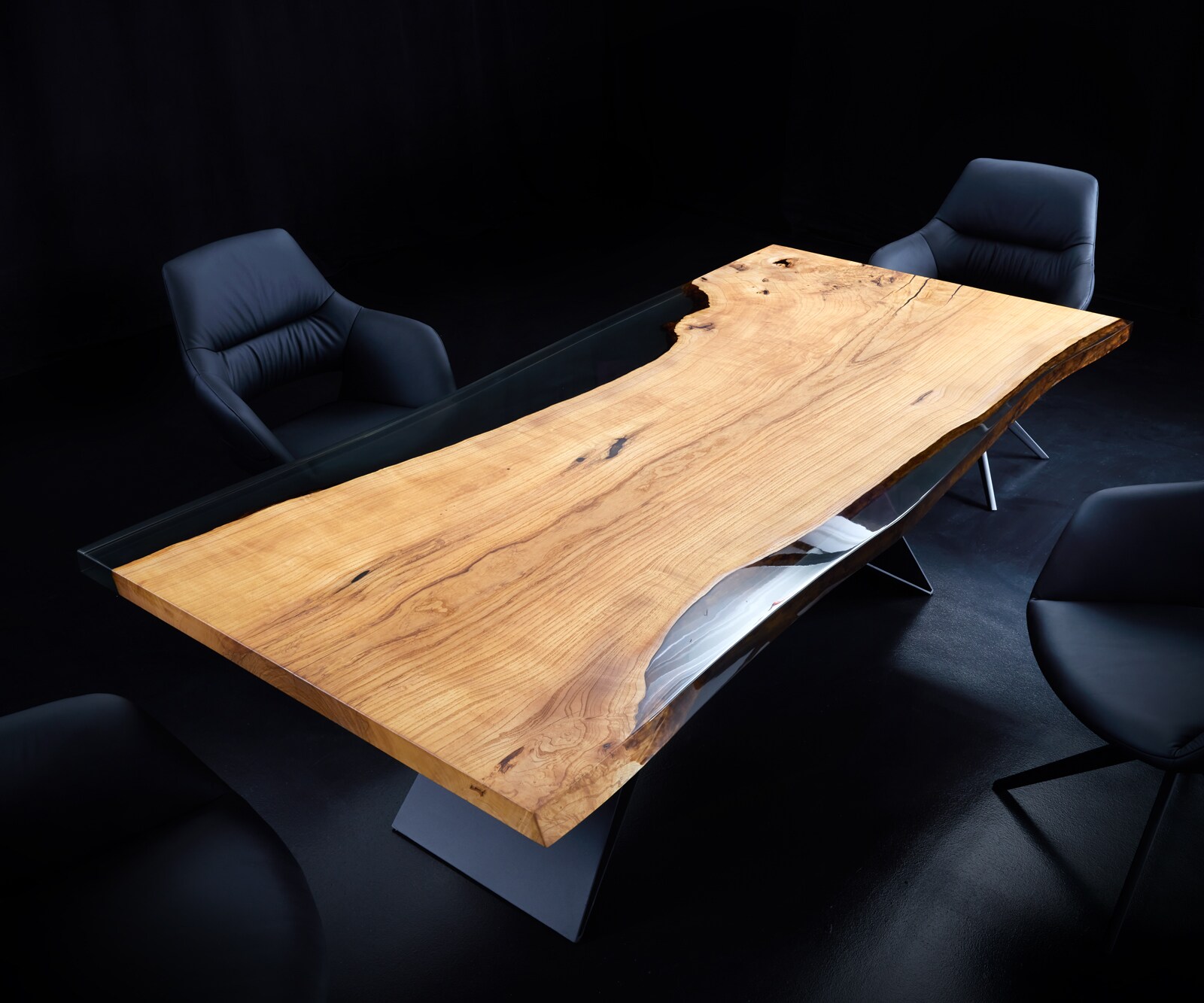 Tischplatte Esche Natur 230 cm Epoxid Unikat Nr. 34726 3