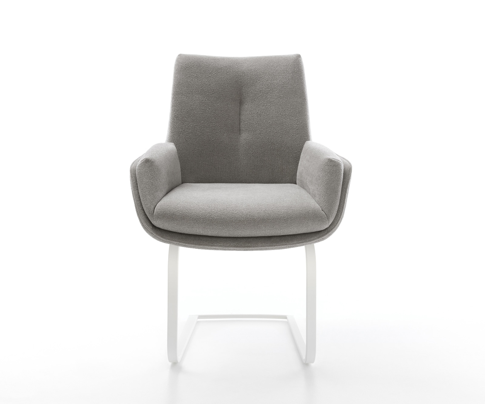 Freischwinger Clea-Flex Strukturstoff Soft Grau Freischwinger flach Weiß 2