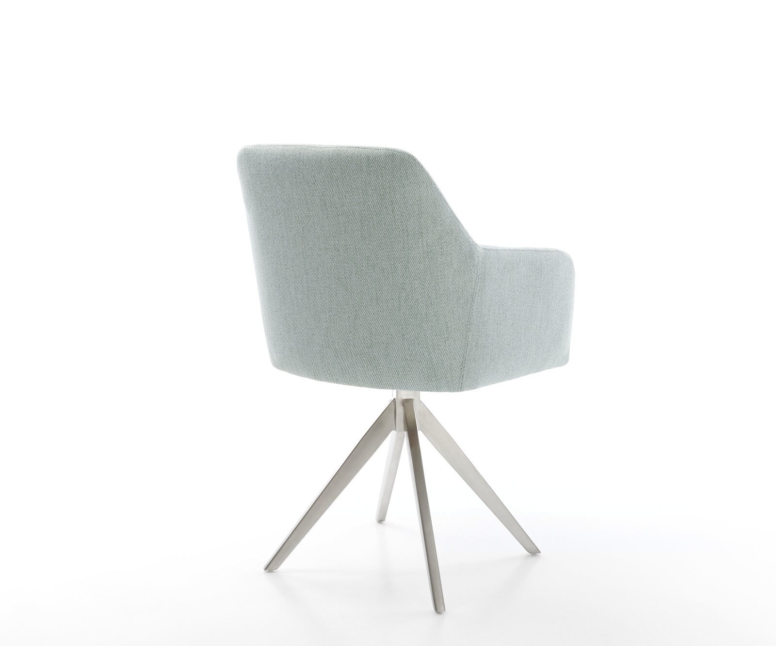Drehstuhl Greg-Flex Stripes Mint Kreuzgestell kantig Edelstahl 180° drehbar 4