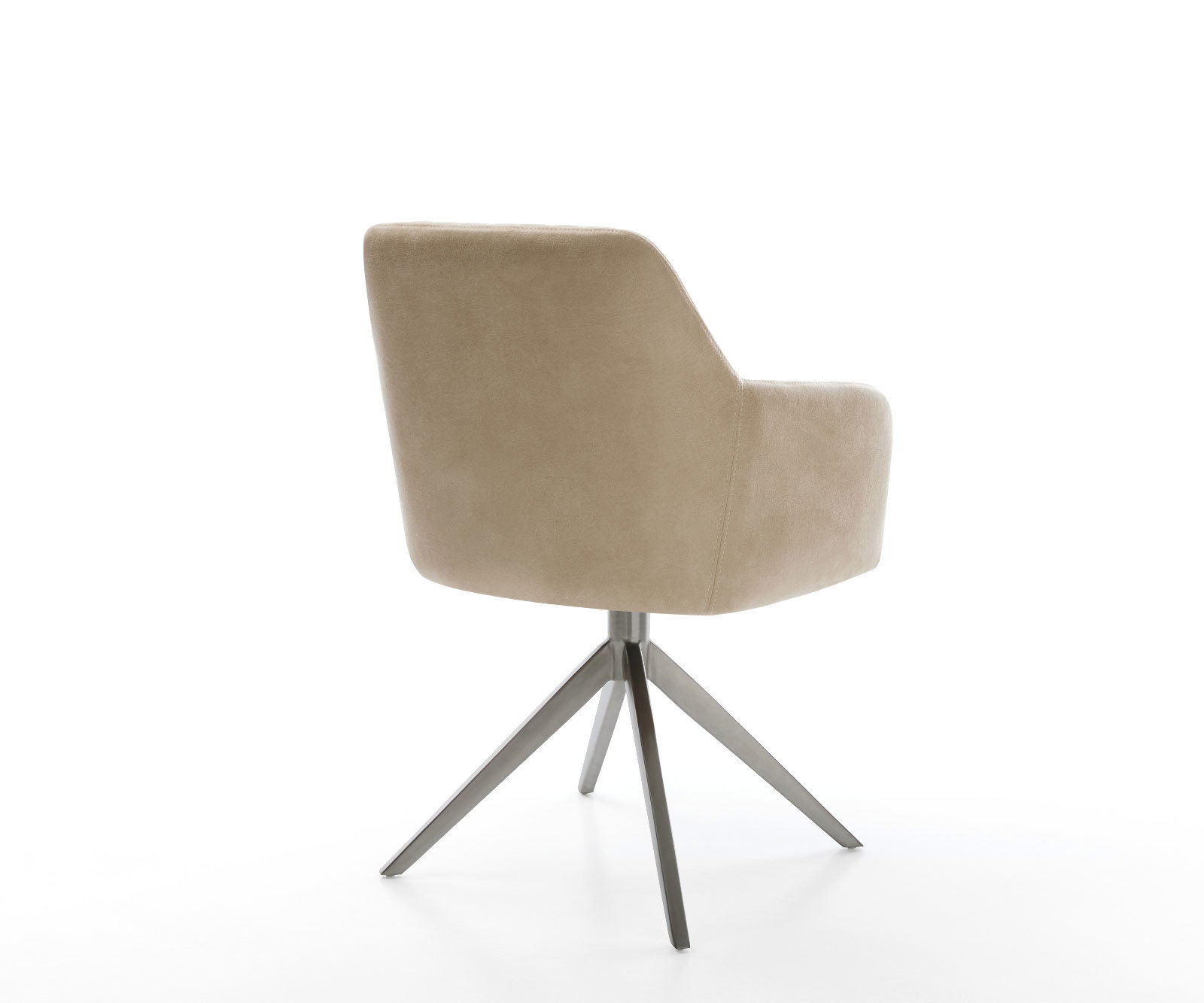 Drehstuhl Greg-Flex Mikrofaser Beige Vintage Kreuzgestell breit Graphit 360° drehbar Wippfunktion Taschenfederkern 4 Drehstuhl Greg-Flex Mikrofaser Beige Vintage Kreuzgestell breit Graphit 360° drehbar Wippfunktion Taschenfederkern 4