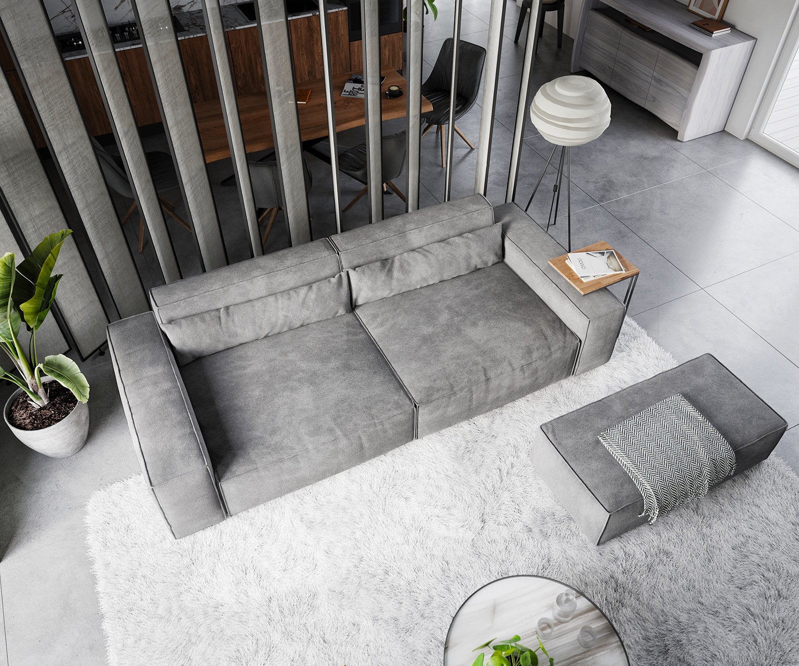Big-Sofa Sirpio XL 270x130 cm Mikrofaser Taupe mit Hocker 3 Big-Sofa Sirpio XL 270x130 cm Mikrofaser Taupe mit Hocker 3