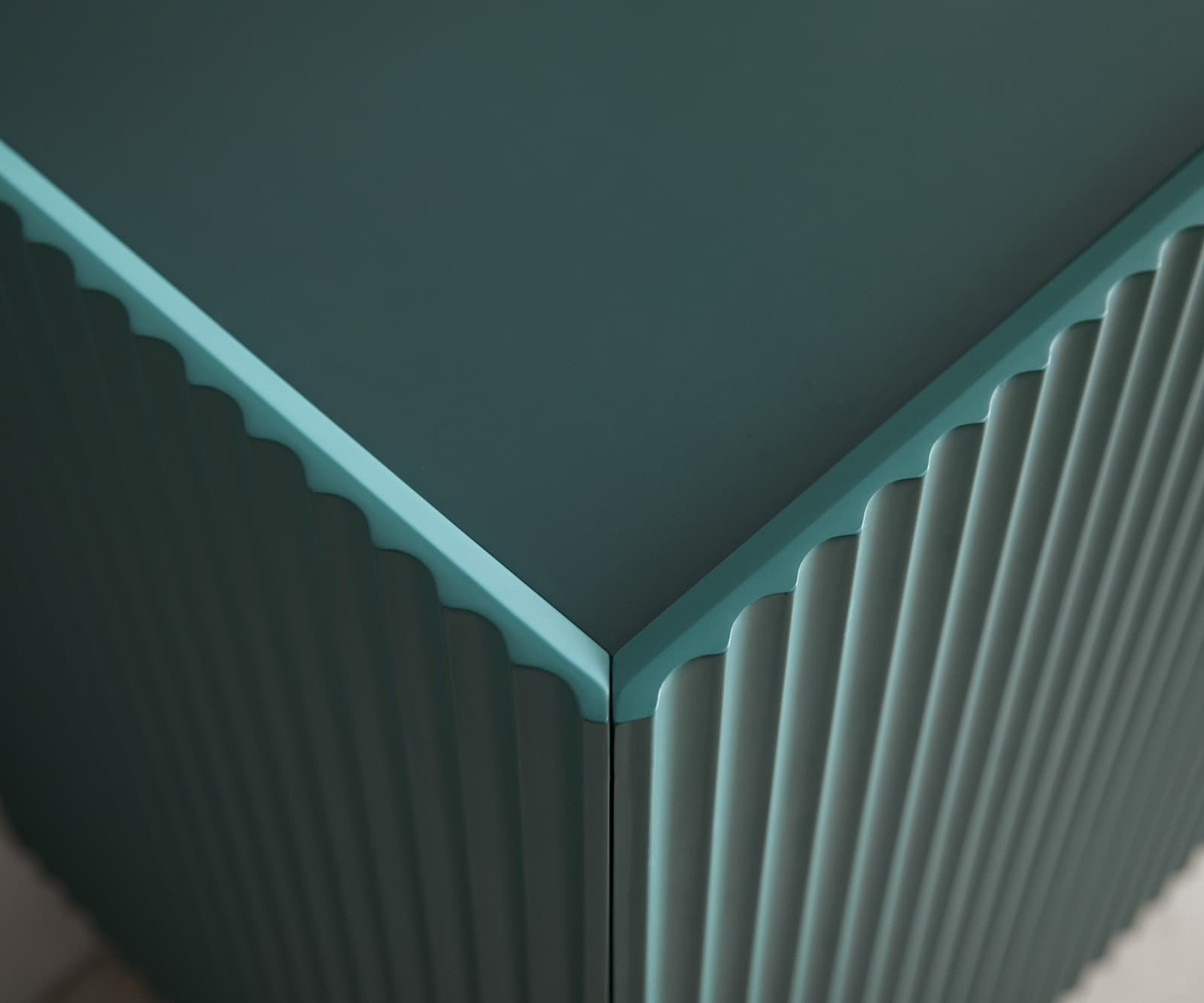 Lowboard Kelani 200 cm Petrol 4 Türen Fuß schwebend Metall Schwarz 7