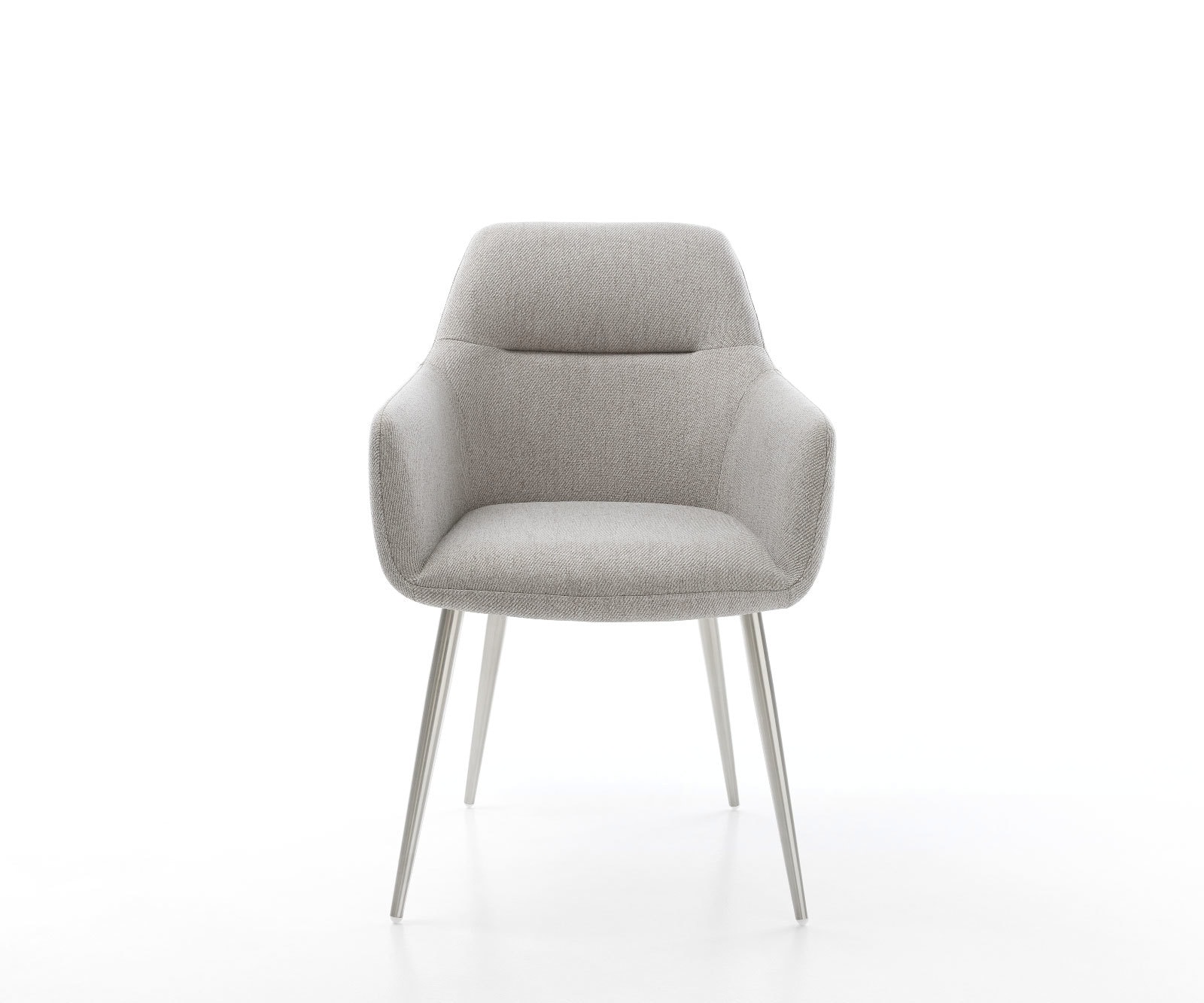 Esszimmerstuhl Pejo-Flex Stripes Hellgrau 4-Fuß konisch Edelstahl Taschenfederkern 2