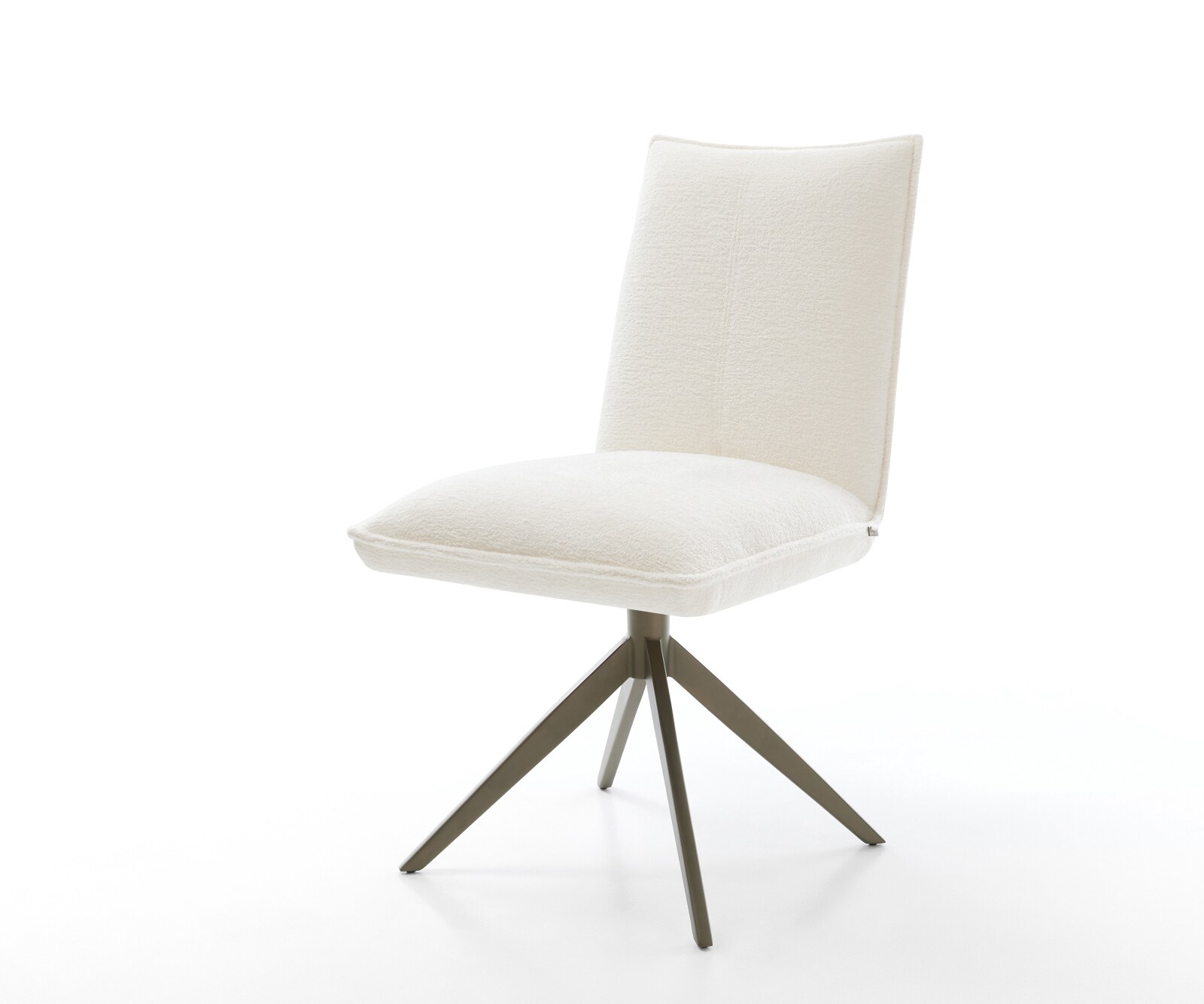 Drehstuhl Lelio-Flex Bouclé Soft Beige Kreuzgestell breit Effektfinish Tita günstig online kaufen