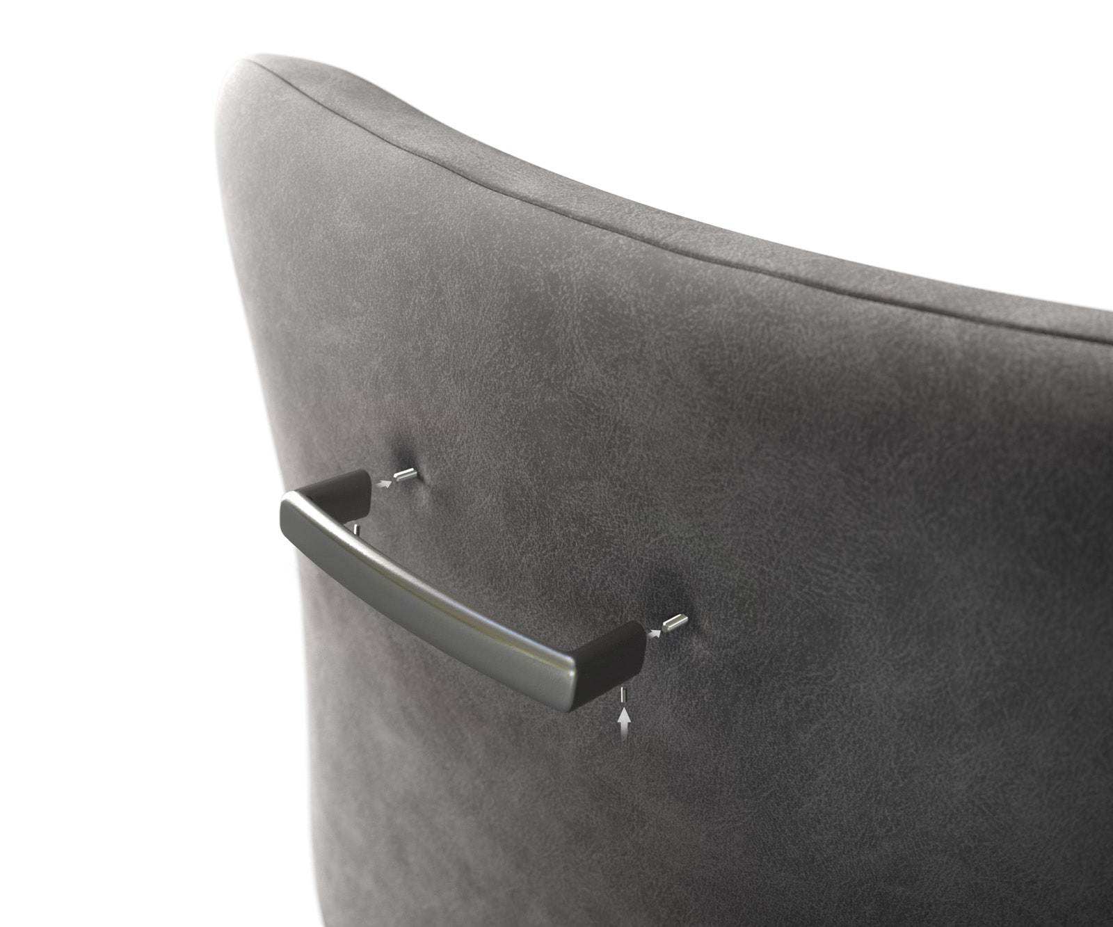 Stuhlgriff Flex-Flach Edelstahl Silber 3 Stuhlgriff Flex-Flach Edelstahl Silber 3