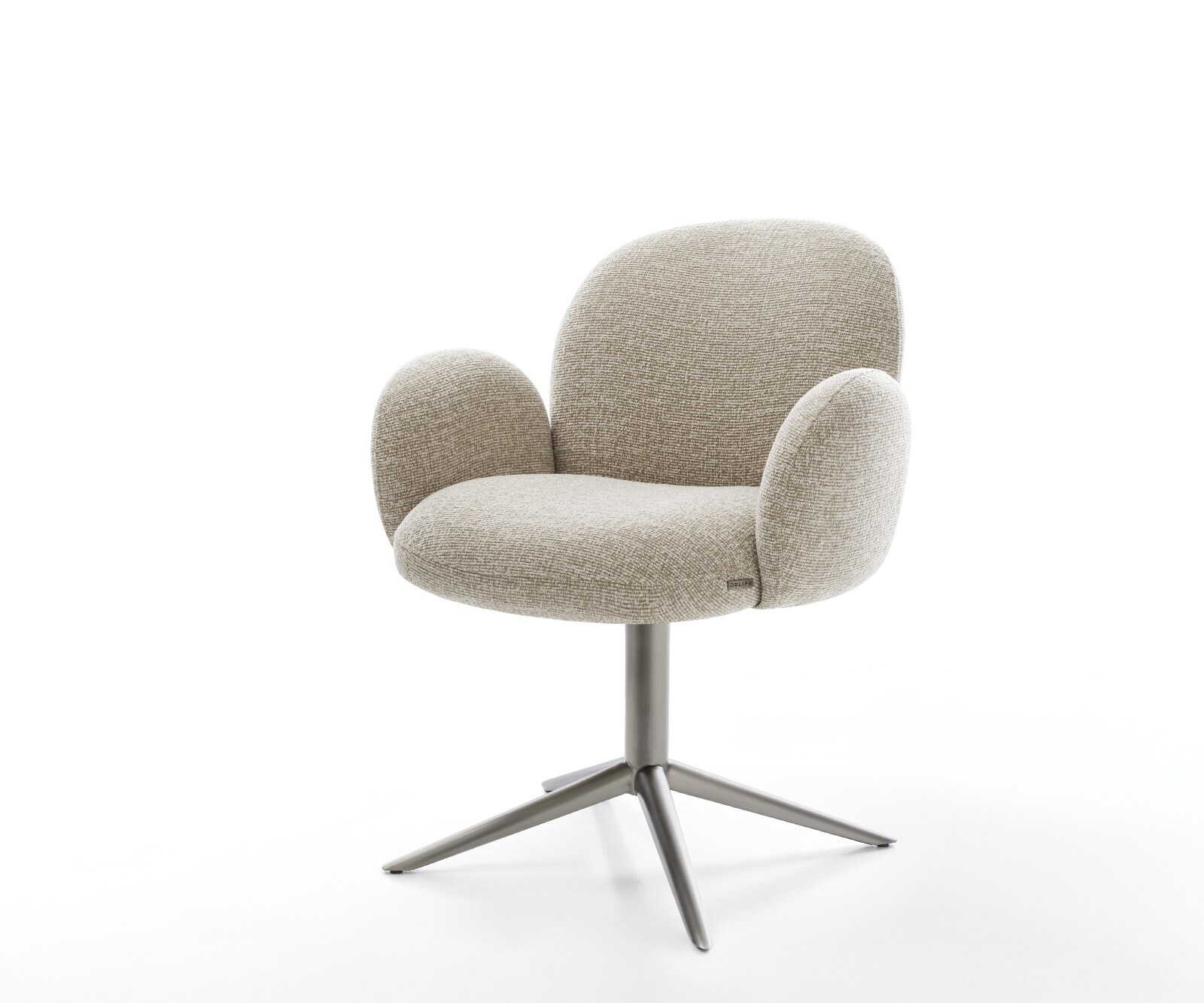 Drehstuhl Nube-Flex mit Armlehnen Webstoff Soft Beige Fußkreuz Graphit 360° günstig online kaufen