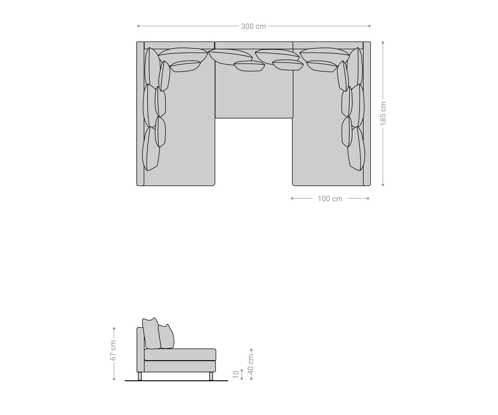 Wohnlandschaft Clovis Braun Antik Optik Modulsofa  6