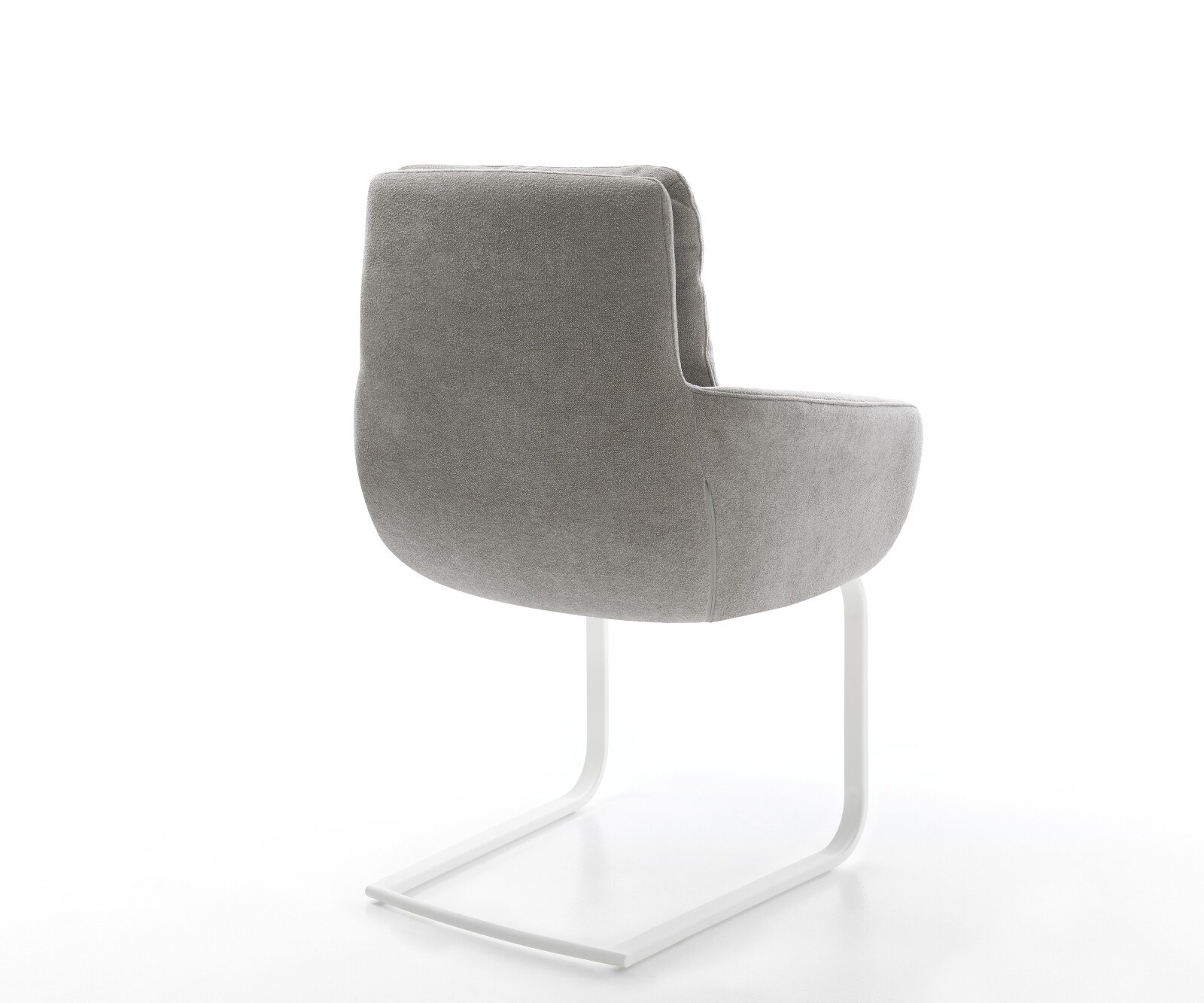 Freischwinger Abelia-Flex mit Armlehnen Strukturstoff Soft Grau Freischwinger flach Weiß 5