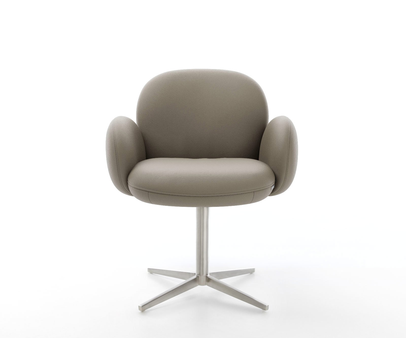 Drehstuhl Nube-Flex mit Armlehnen Echt-Leder Schlamm Fußkreuz Edelstahl 360° drehbar Taschenfederkern 1 Drehstuhl Nube-Flex mit Armlehnen Echt-Leder Schlamm Fußkreuz Edelstahl 360° drehbar Taschenfederkern 1