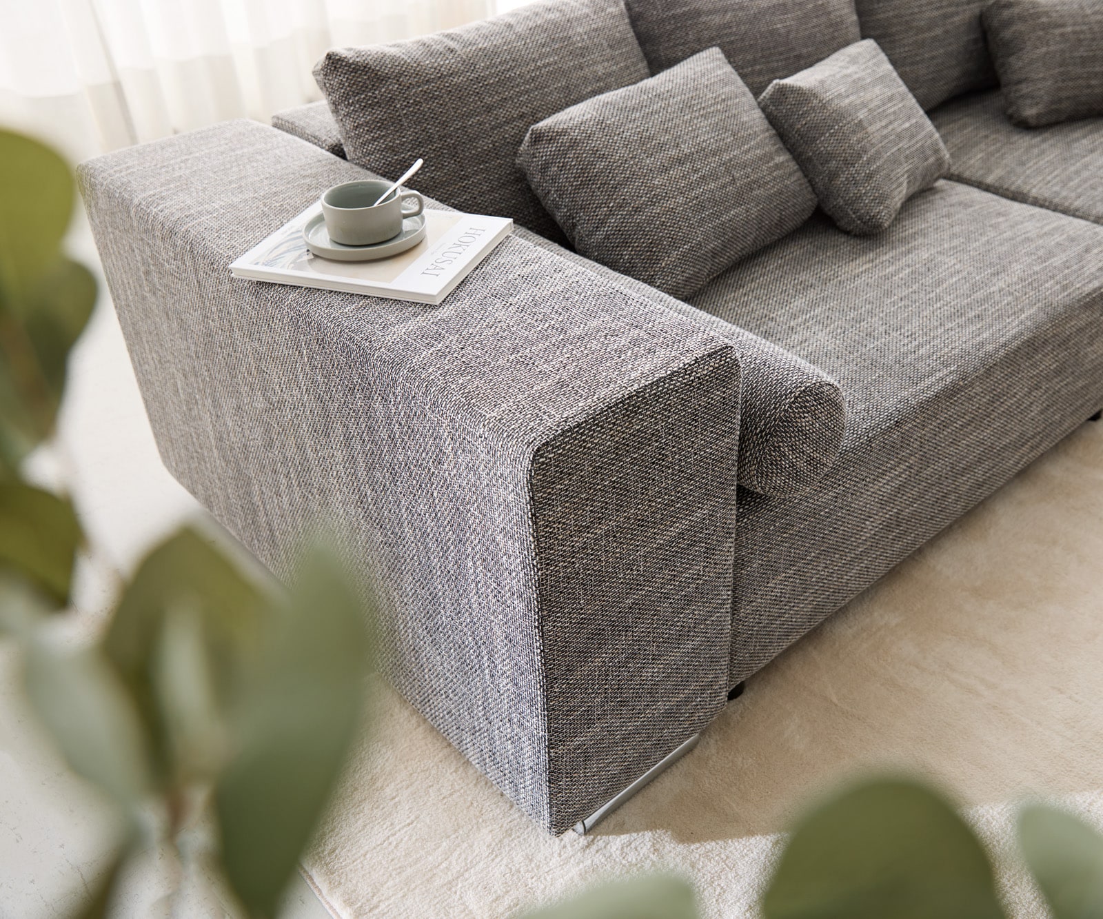 Big-Sofa Marbeya 290x110 cm Hellgrau mit Schlaffunktion 4 Big-Sofa Marbeya 290x110 cm Hellgrau mit Schlaffunktion 4