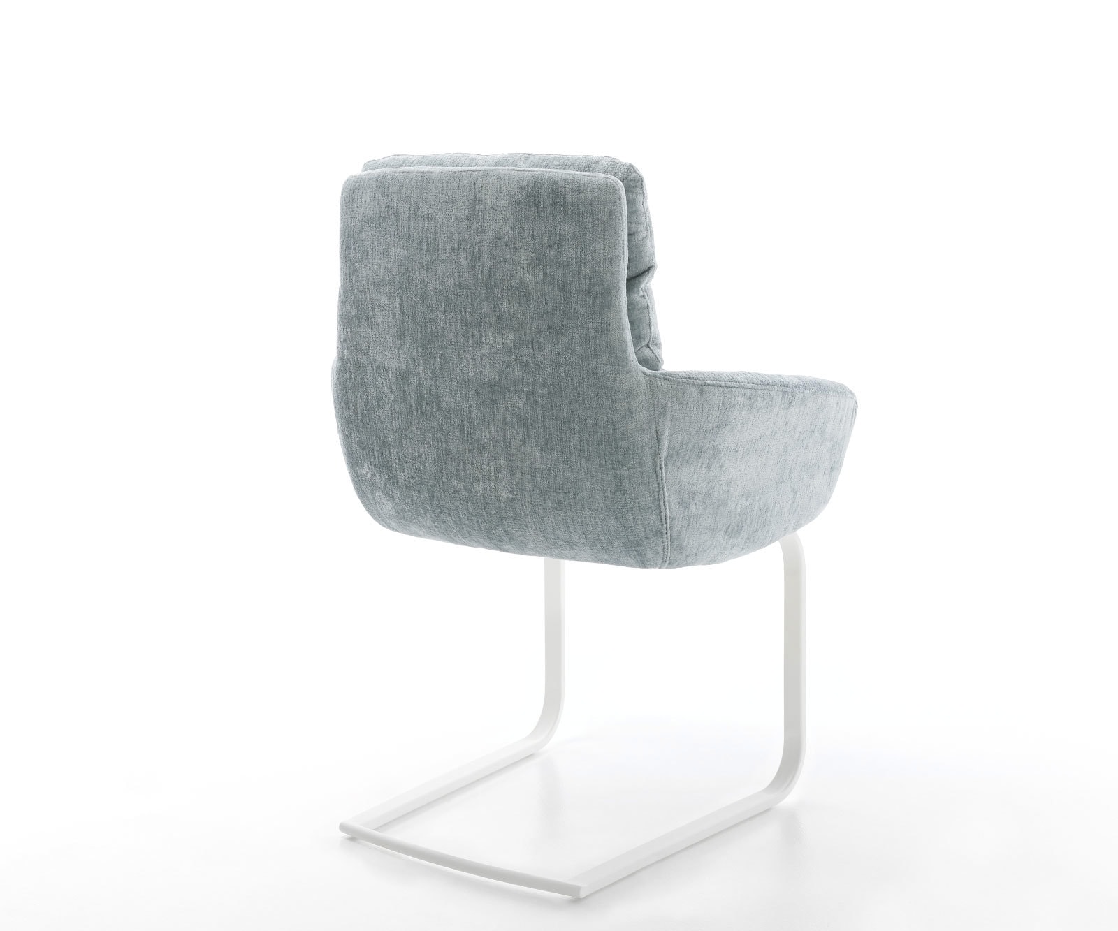 Freischwinger Abelia-Flex mit Armlehnen Chenille Pastellblau Freischwinger flach Weiß 4 Freischwinger Abelia-Flex mit Armlehnen Chenille Pastellblau Freischwinger flach Weiß 4