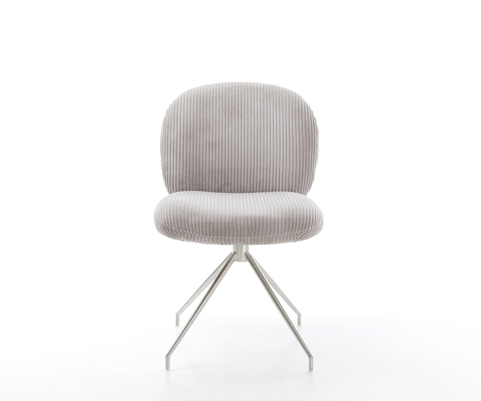 Drehstuhl Nube-Flex Cord Silbergrau Kreuzgestell konisch Edelstahl 180° drehbar Taschenfederkern 1 Drehstuhl Nube-Flex Cord Silbergrau Kreuzgestell konisch Edelstahl 180° drehbar Taschenfederkern 1