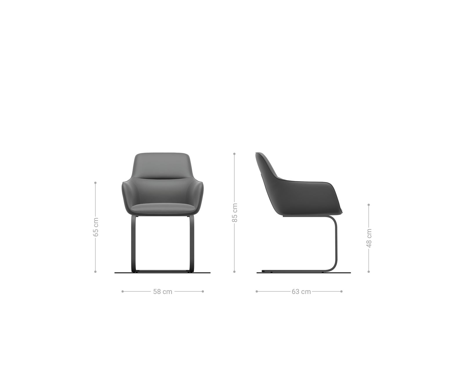 Freischwinger Pejo-Flex Webstoff Soft Beige Freischwinger flach Graphit Taschenfederkern 6