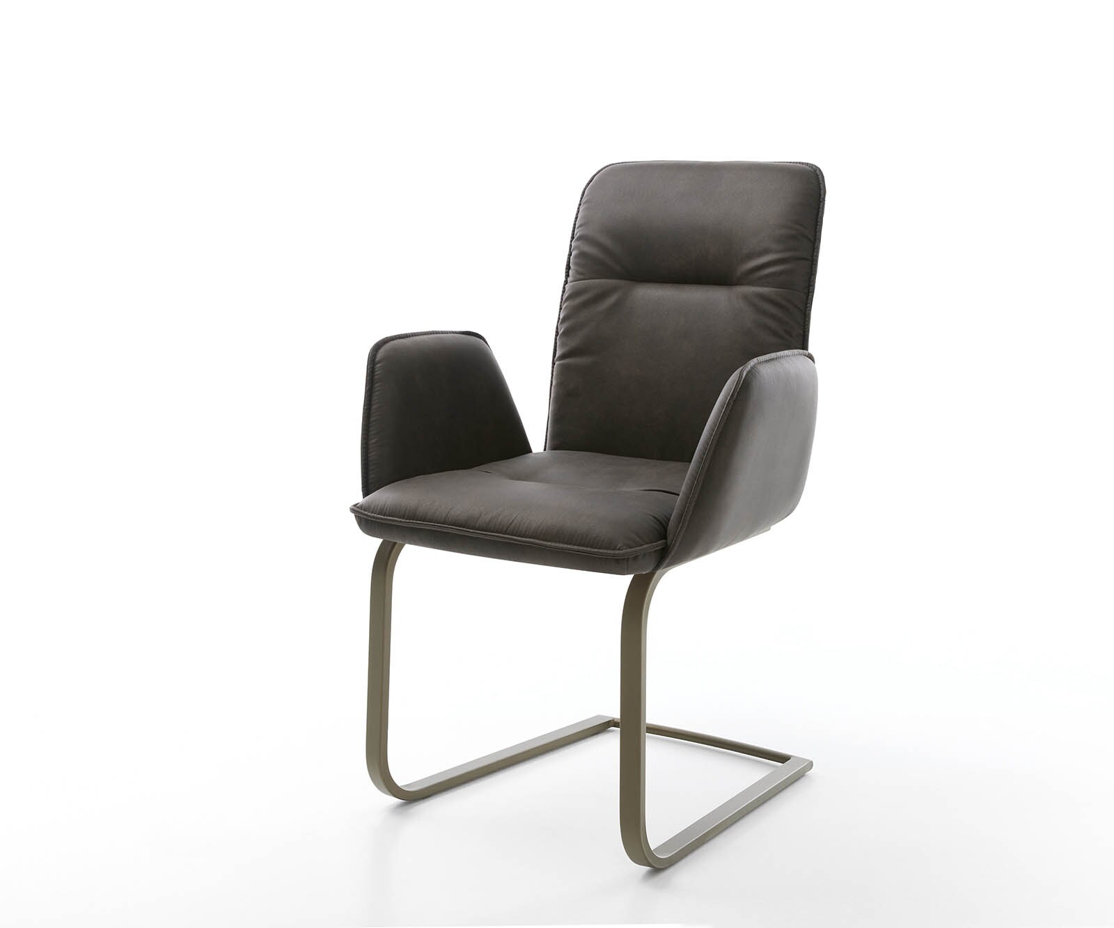 Schwingstuhl Vinja-Flex Anthrazit Vintage Freischwinger flach Effektfinish Titan