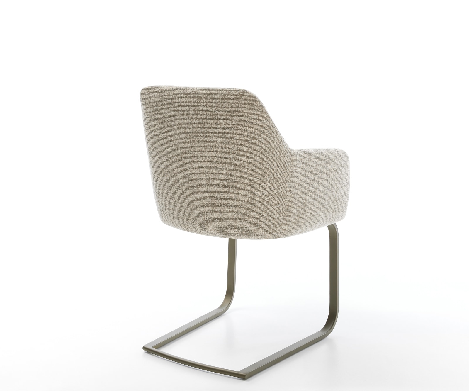 Freischwinger Greg-Flex Webstoff Soft Beige Freischwinger flach Effektfinish Titan Taschenfederkern 4