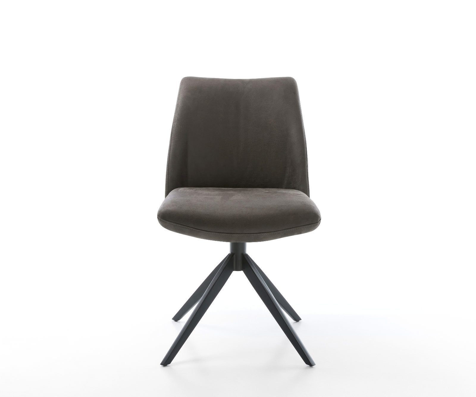 Drehstuhl Elso-Flex Mikrofaser Anthrazit Vintage Kreuzgestell breit Schwarz 360° drehbar Wippfunktion Taschenfederkern 1