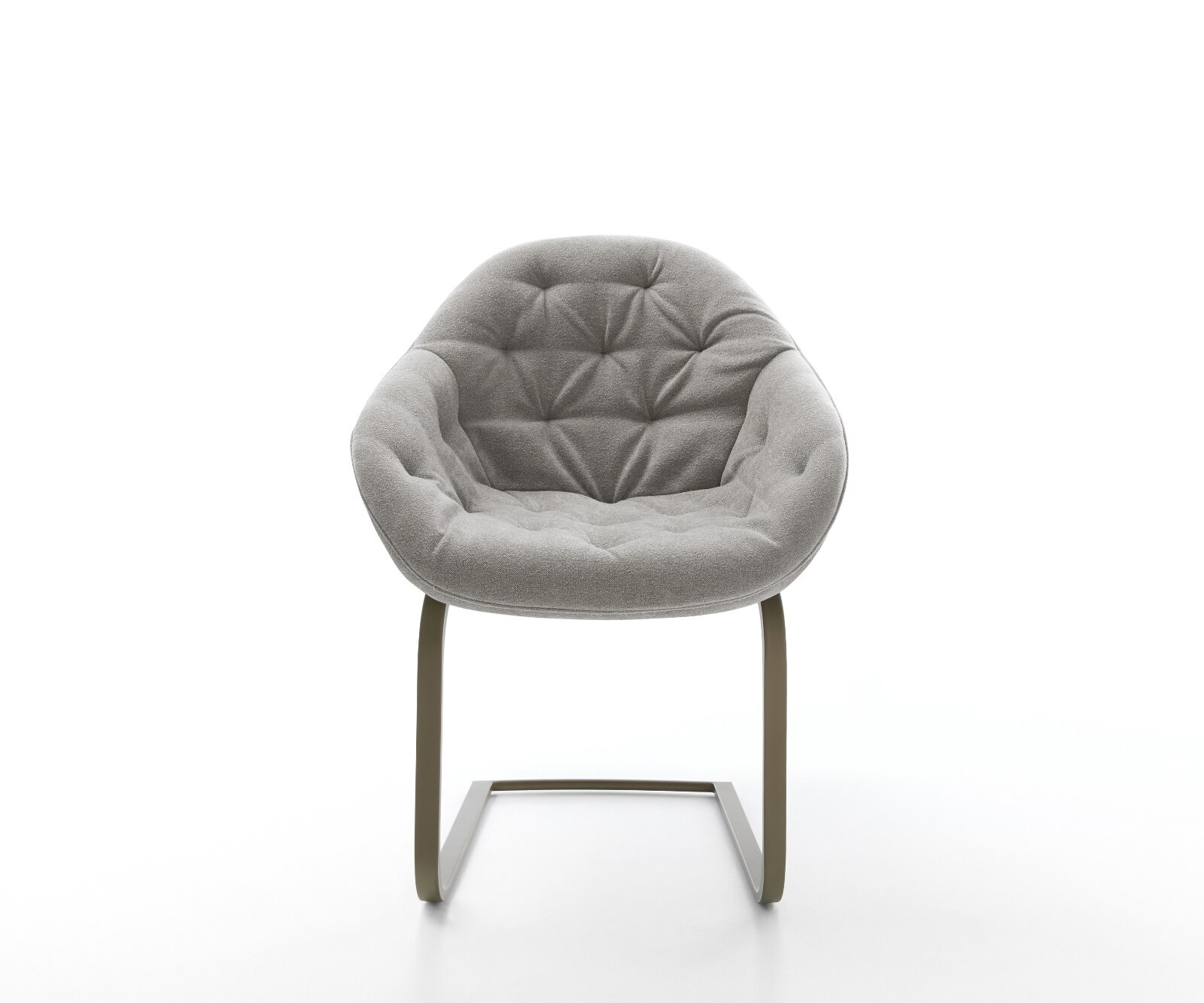 Freischwinger Gaio-Flex Strukturstoff Soft Grau Freischwinger flach Effektfinish Titan 1