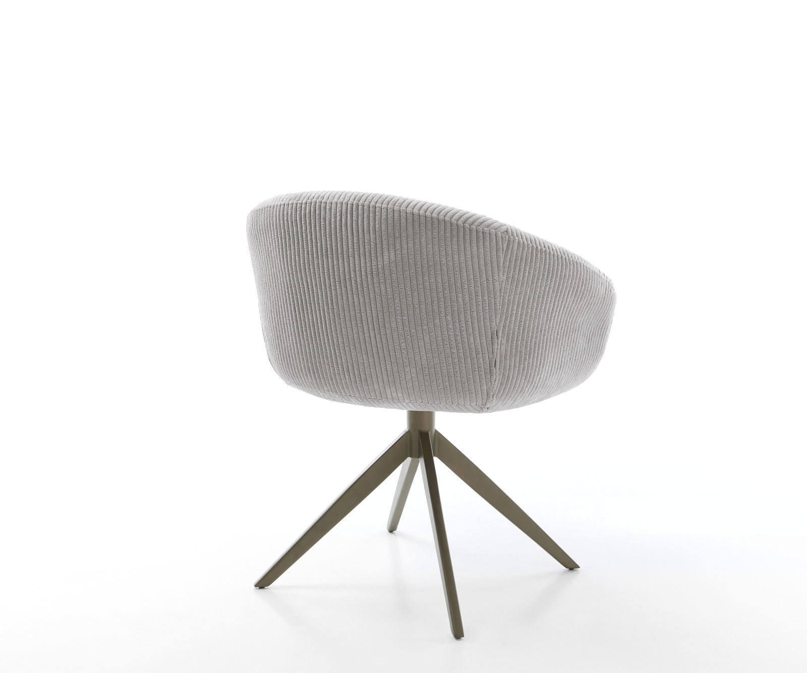 Drehstuhl Vinka-Flex mit Armlehnen Cord Silbergrau Kreuzgestell breit Effektfinish Titan 360° drehbar Wippfunktion Taschenfederkern 4 Drehstuhl Vinka-Flex mit Armlehnen Cord Silbergrau Kreuzgestell breit Effektfinish Titan 360° drehbar Wippfunktion Taschenfederkern 4