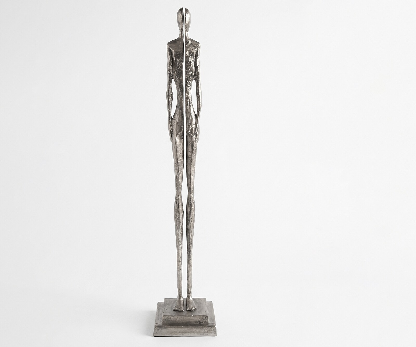 Figurine Divora l29 x P29 x H157 cm Aluminium Platin Faite main