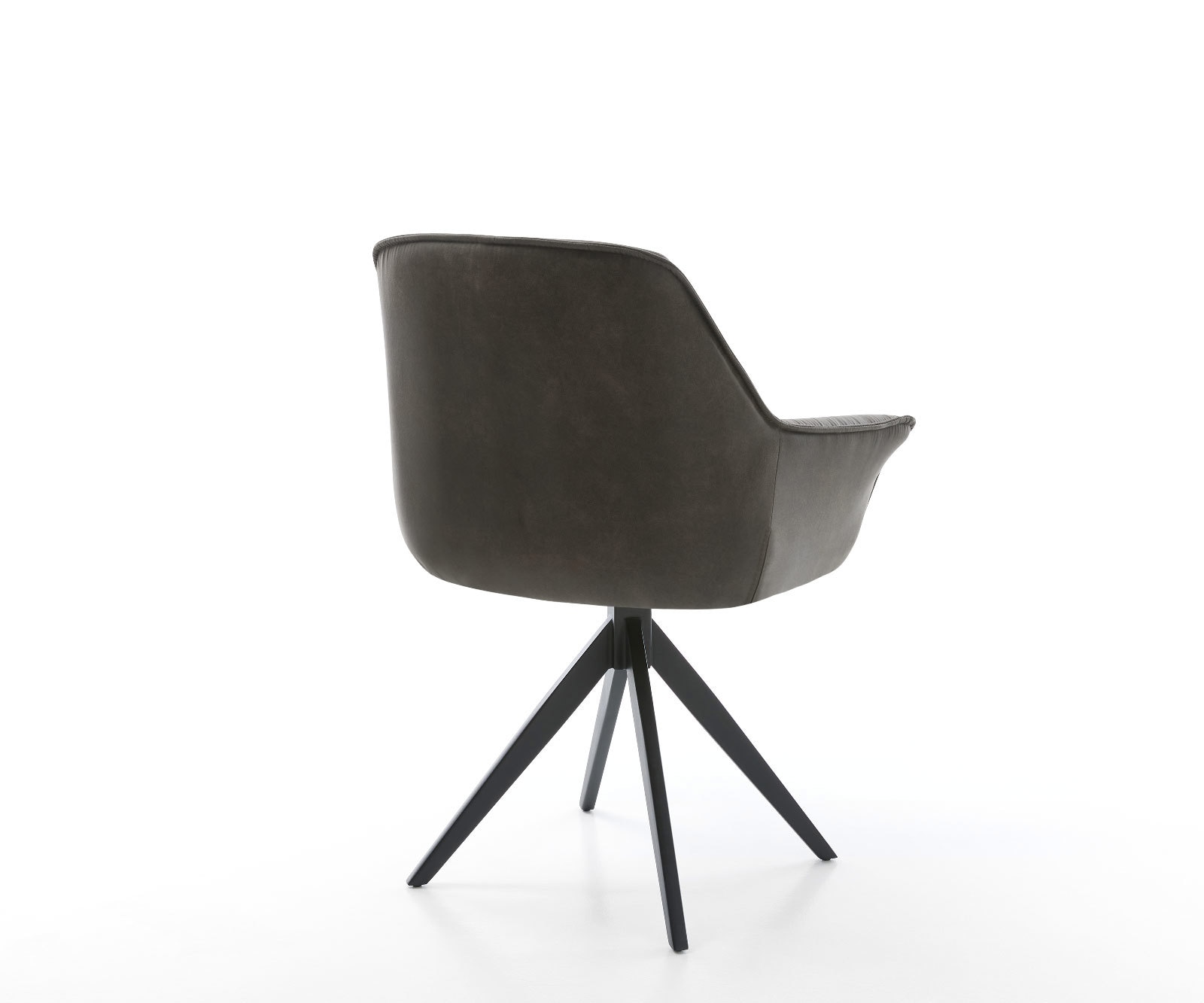 Esszimmerstuhl Keila-Flex mit Armlehnen Mikrofaser Anthrazit Vintage Kreuzgestell kantig Schwarz 5 Esszimmerstuhl Keila-Flex mit Armlehnen Mikrofaser Anthrazit Vintage Kreuzgestell kantig Schwarz 5