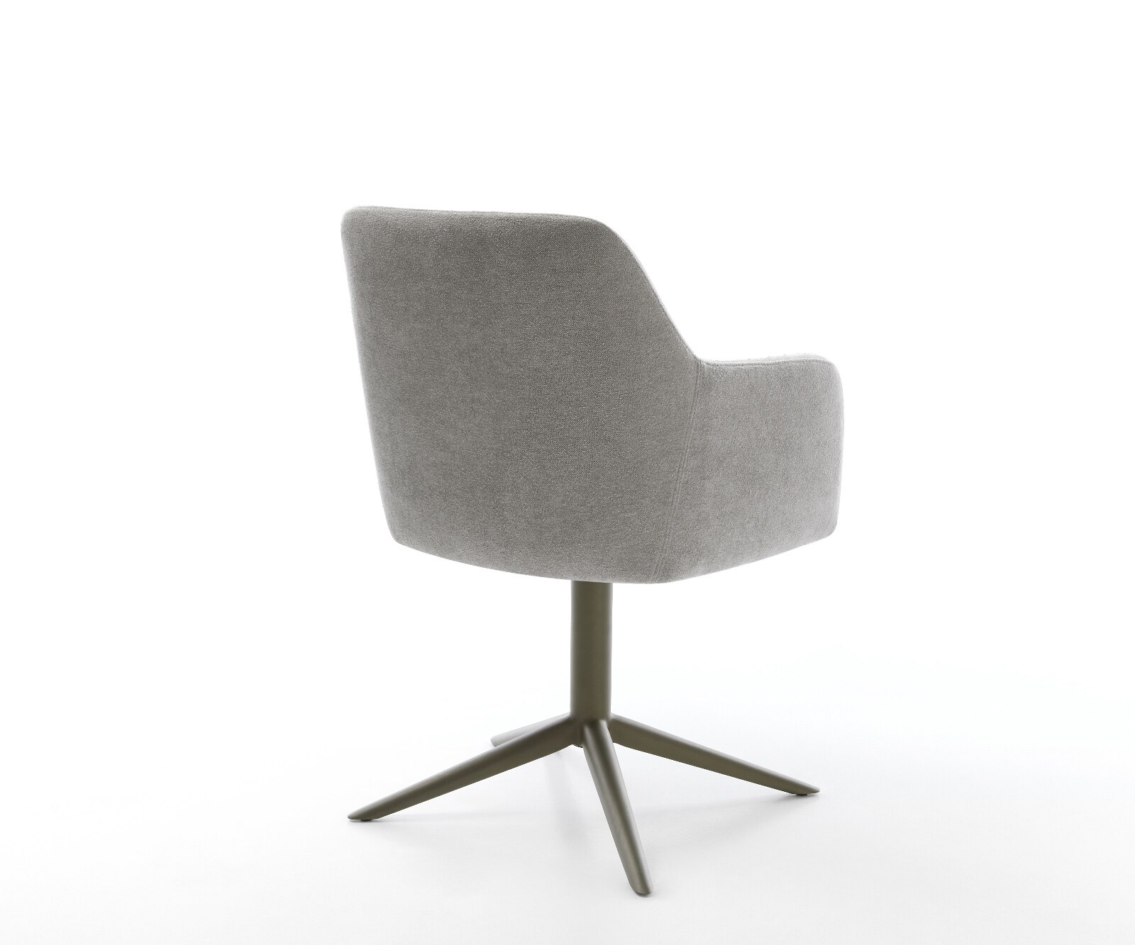 Drehstuhl Greg-Flex Strukturstoff Soft Grau Fußkreuz Effektfinish Titan 360° drehbar Wippfunktion Taschenfederkern 5