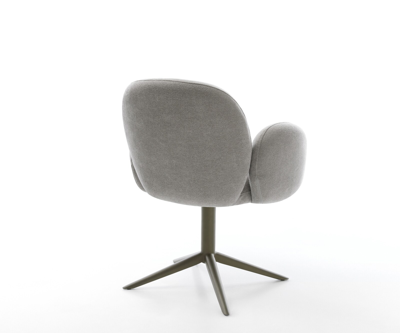 Drehstuhl Nube-Flex mit Armlehnen Strukturstoff Soft Grau Fußkreuz Effektfinish Titan 360° drehbar Wippfunktion Taschenfederkern 5