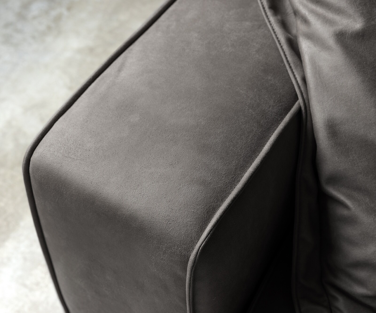 Big-Sofa Snoosh 400x150 cm Mikrofaser Schwarz Vintage Recamiere rechts 7