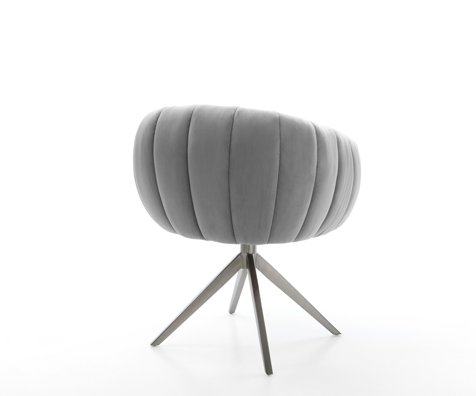 Drehstuhl Jada-Flex Samt Grau Kreuzgestell breit Graphit 360° drehbar Wippfunktion Taschenfederkern 5