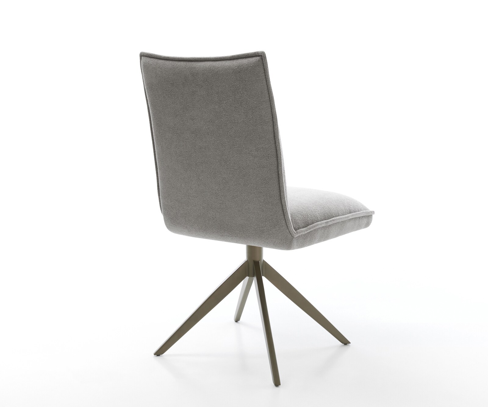 Drehstuhl Lelio-Flex Strukturstoff Soft Grau Kreuzgestell breit Effektfinish Titan 360° drehbar Wippfunktion Taschenfederkern 4