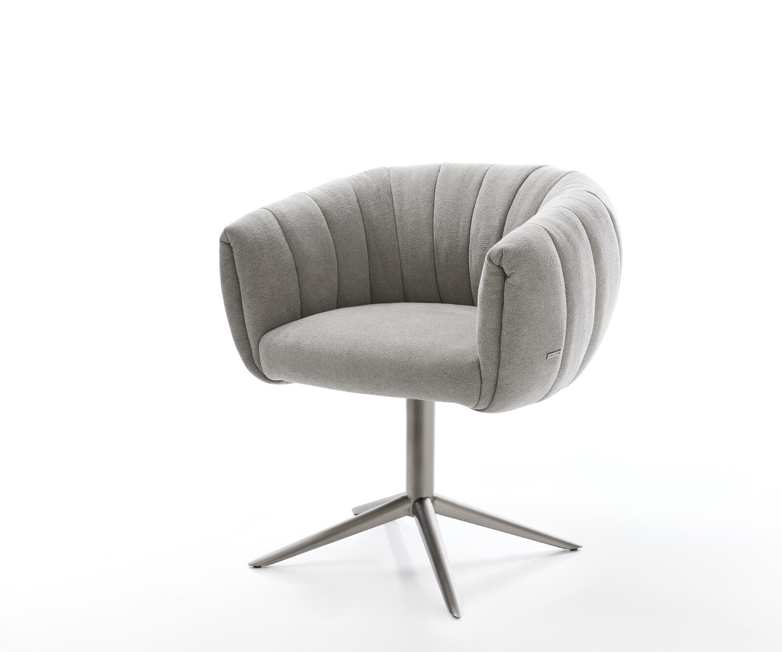 Drehstuhl Jada-Flex Strukturstoff Soft Grau Fußkreuz Graphit 360° drehbar W günstig online kaufen