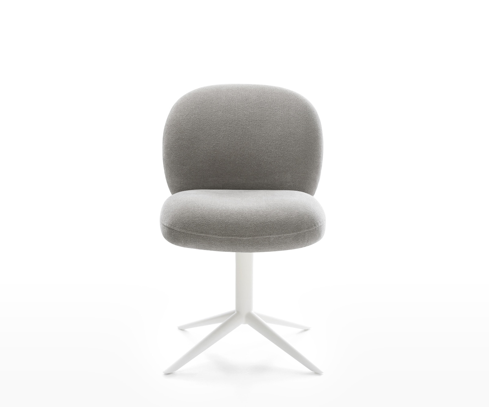 Drehstuhl Nube-Flex Strukturstoff Soft Grau Fußkreuz Weiß 360° drehbar Wippfunktion Taschenfederkern 1 Drehstuhl Nube-Flex Strukturstoff Soft Grau Fußkreuz Weiß 360° drehbar Wippfunktion Taschenfederkern 1