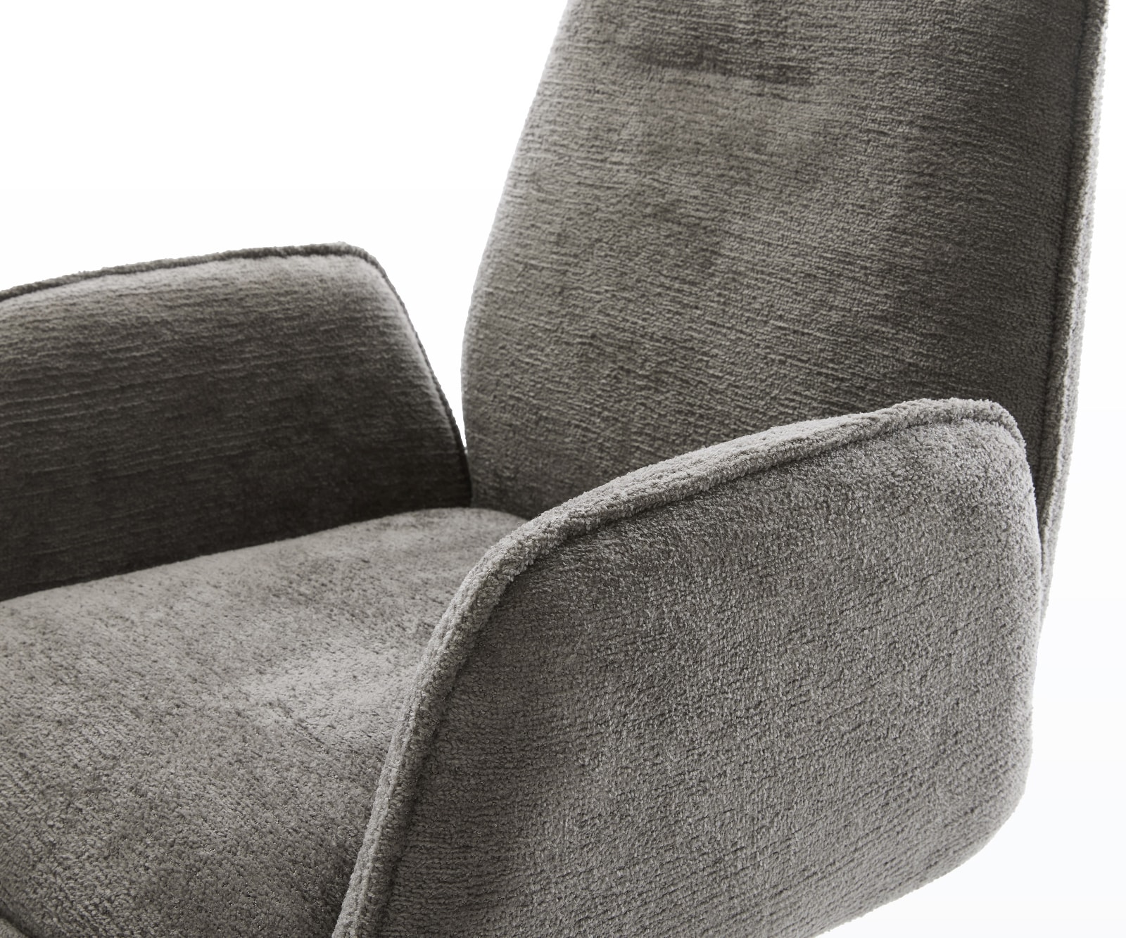 Freischwinger Zoa-Flex Bouclé Soft Schlamm Freischwinger flach Edelstahl Taschenfederkern 3