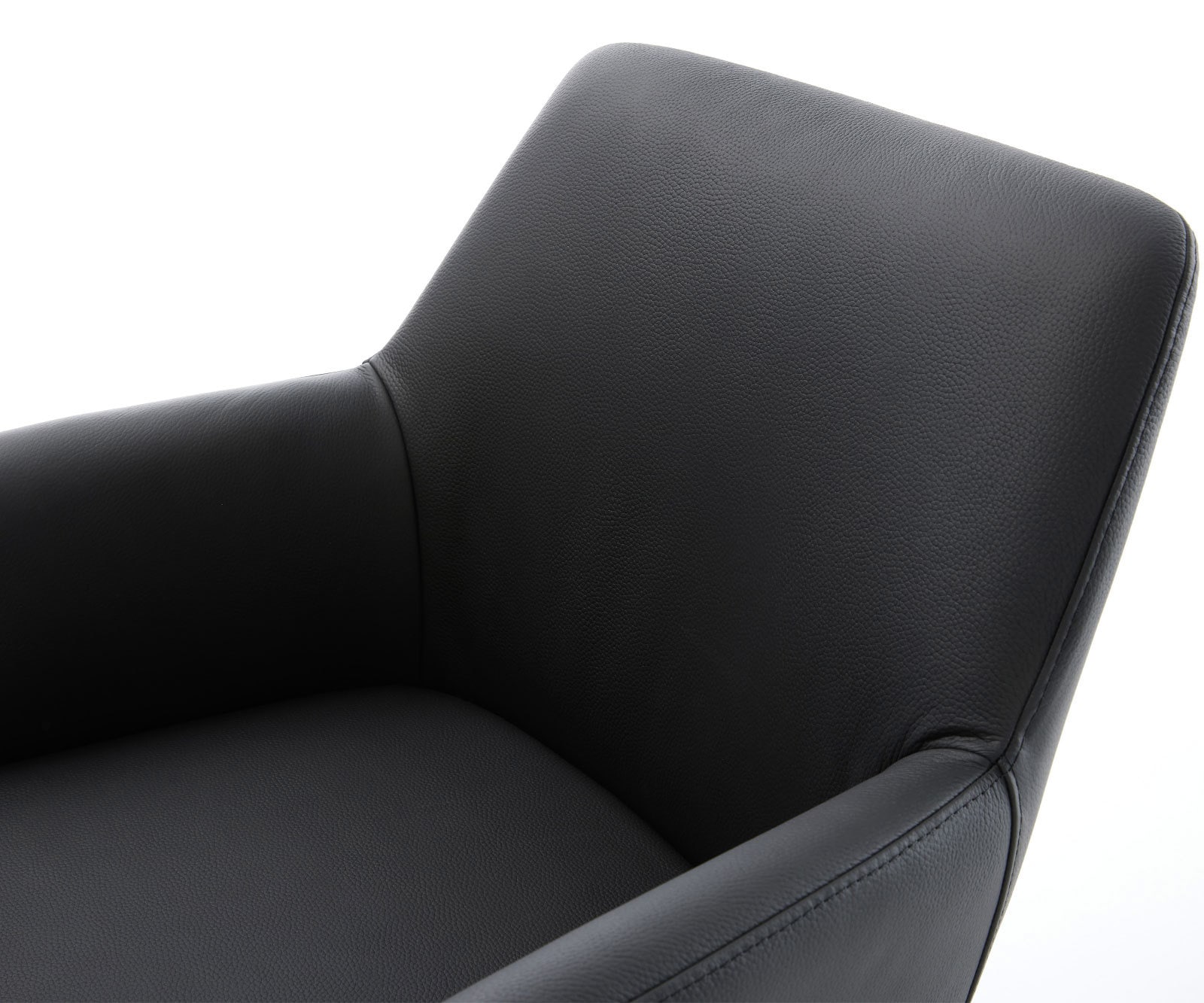 Freischwinger Xana-Flex mit Armlehnen Echt-Leder Schwarz Freischwinger rund Edelstahl Taschenfederkern 3 Freischwinger Xana-Flex mit Armlehnen Echt-Leder Schwarz Freischwinger rund Edelstahl Taschenfederkern 3