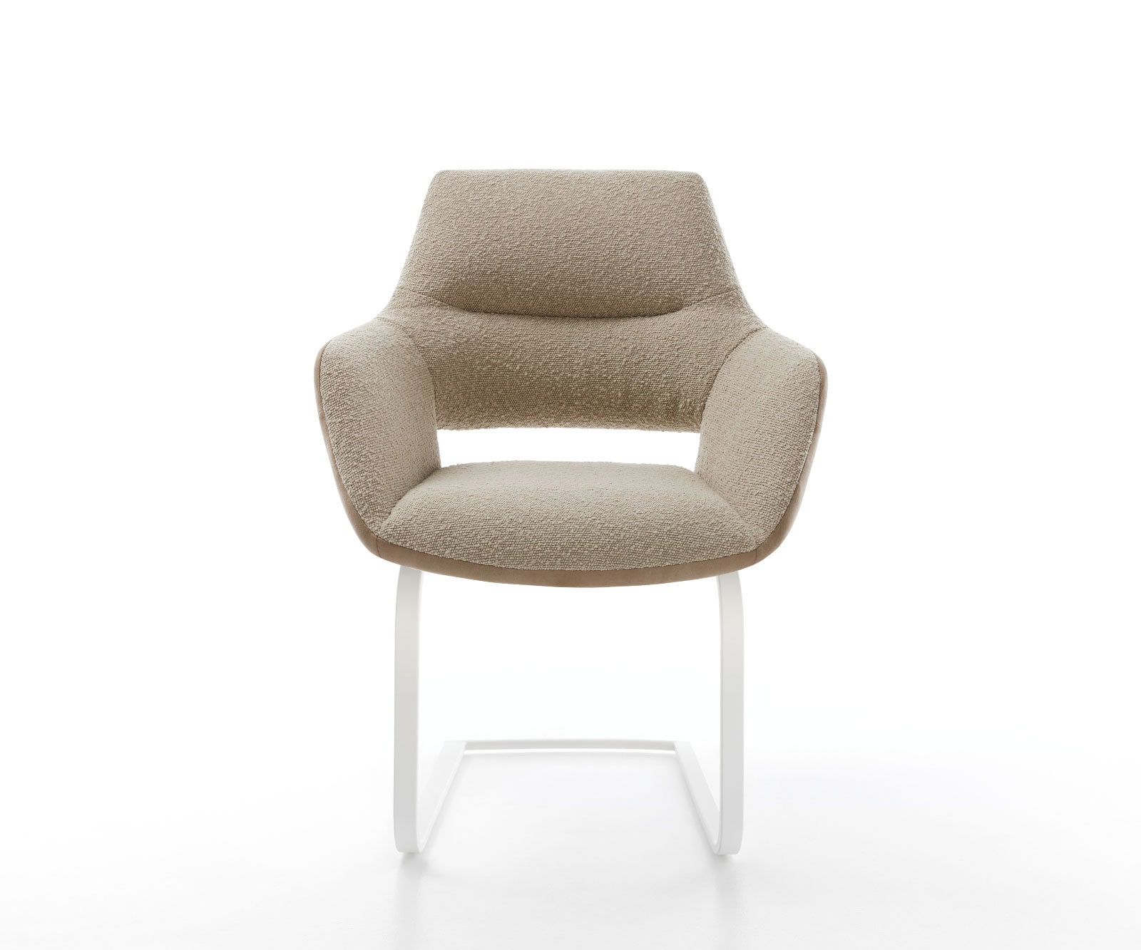 Freischwinger Yago-Flex mit Armlehnen Materialmix Schlamm Freischwinger flach Weiß Taschenfederkern 1 Freischwinger Yago-Flex mit Armlehnen Materialmix Schlamm Freischwinger flach Weiß Taschenfederkern 1