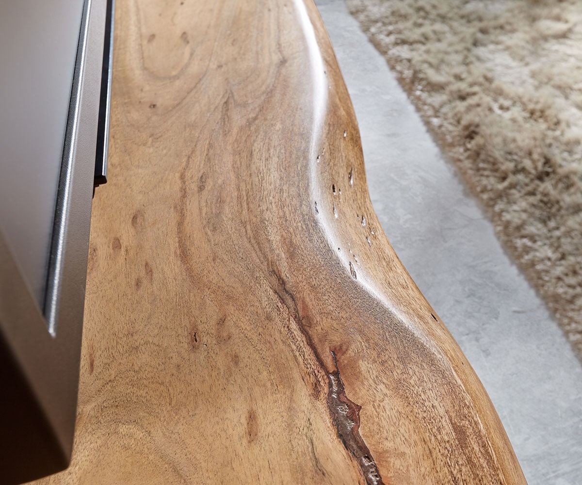 Lowboard Live-Edge 190 cm Akazie Natur 4 Schübe 2 Fächer 1 Lowboard Live-Edge 190 cm Akazie Natur 4 Schübe 2 Fächer 1