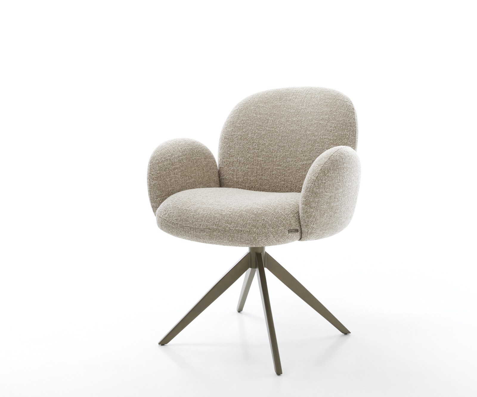 Drehstuhl Nube-Flex mit Armlehnen Webstoff Soft Beige Kreuzgestell breit Ef günstig online kaufen