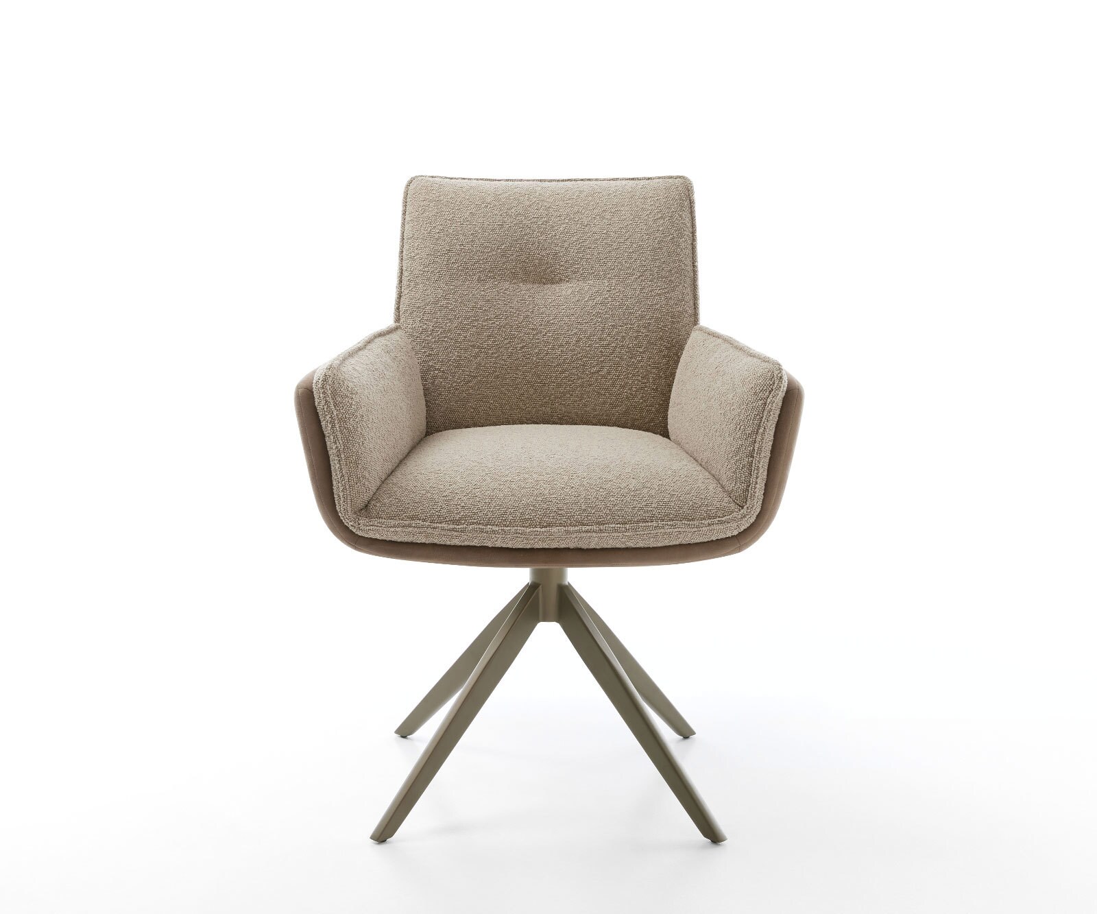 Drehstuhl Nela-Flex Materialmix Schlamm Kreuzgestell breit Effektfinish Titan 360° drehbar 1