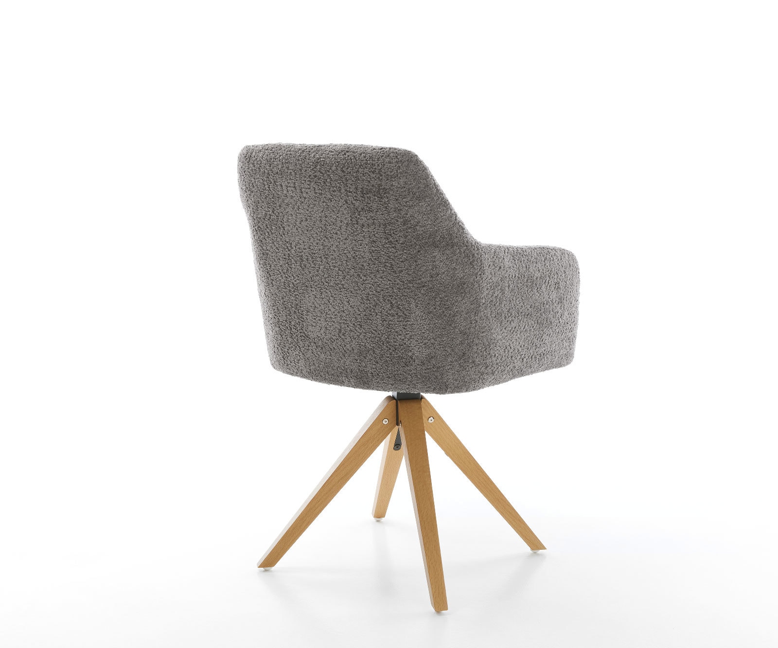 Esszimmerstuhl Greg-Flex Bouclé Grau Holzgestell kantig Natur Taschenfederkern 4 Esszimmerstuhl Greg-Flex Bouclé Grau Holzgestell kantig Natur Taschenfederkern 4