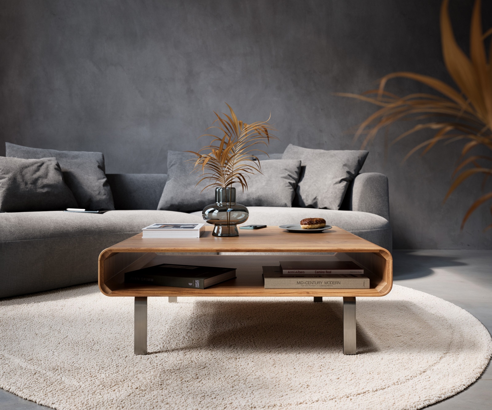 Couchtisch Anaya 90x90 cm Akazie Natur 1 Fach L-Fuß Edelstahl 1 Couchtisch Anaya 90x90 cm Akazie Natur 1 Fach L-Fuß Edelstahl 1