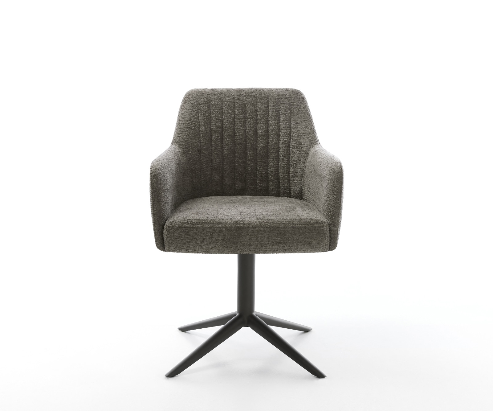 Drehstuhl Greg-Flex Bouclé Soft Schlamm Fußkreuz Schwarz 360° drehbar Wippfunktion Taschenfederkern 2