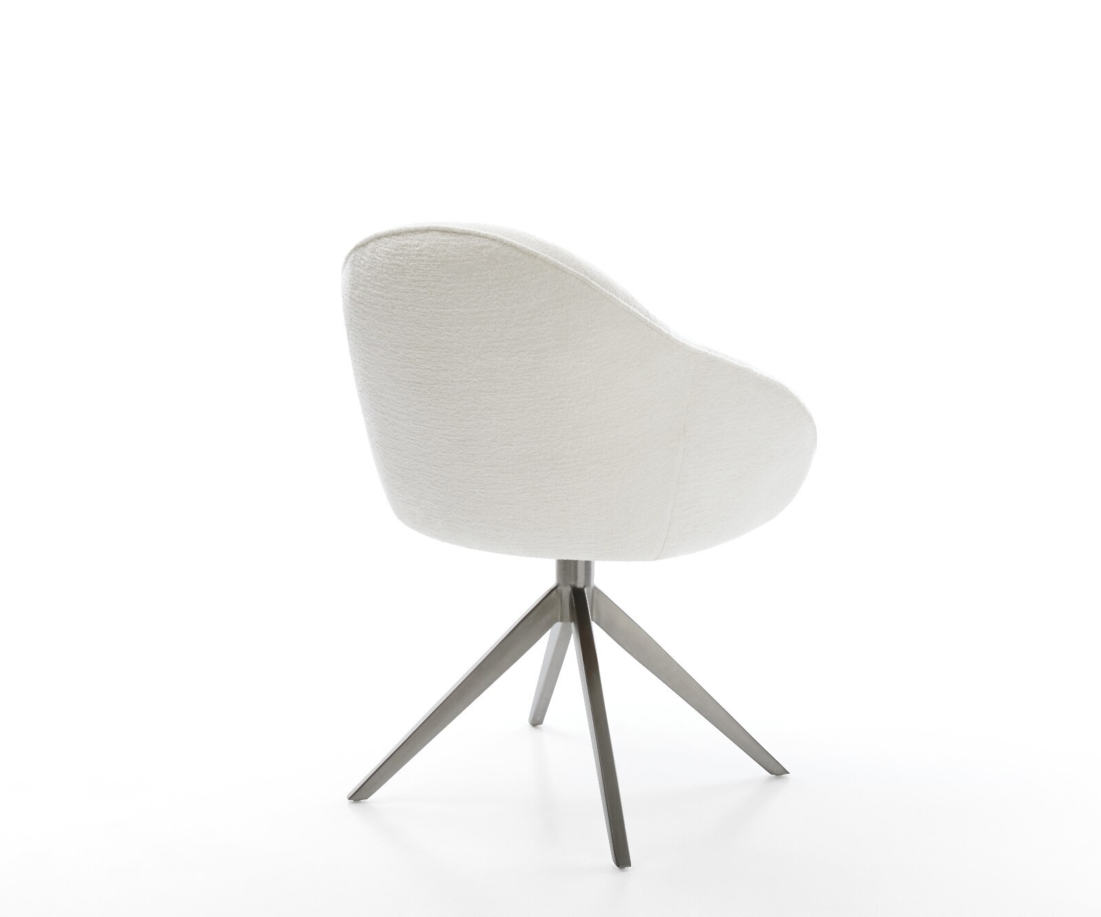 Drehstuhl Gaio-Flex Bouclé Soft Beige Kreuzgestell breit Graphit 360° drehbar Wippfunktion 4